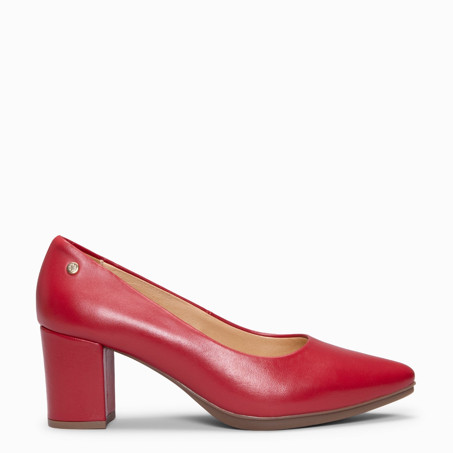 URBAN S SALÓN - Zapatos de tacón medio de napa ROJO