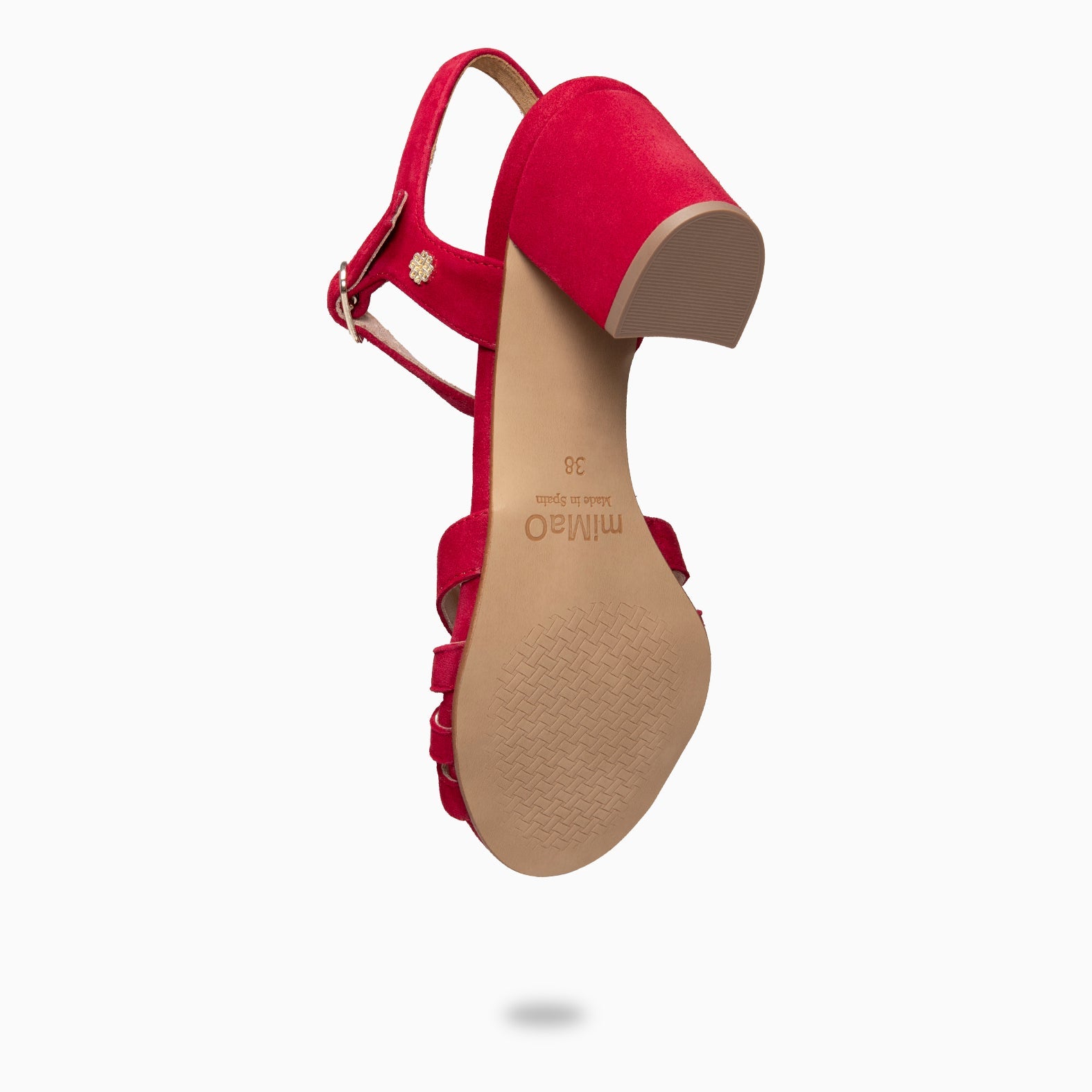 MUSA – Sandalias de Tacón ancho ROJO