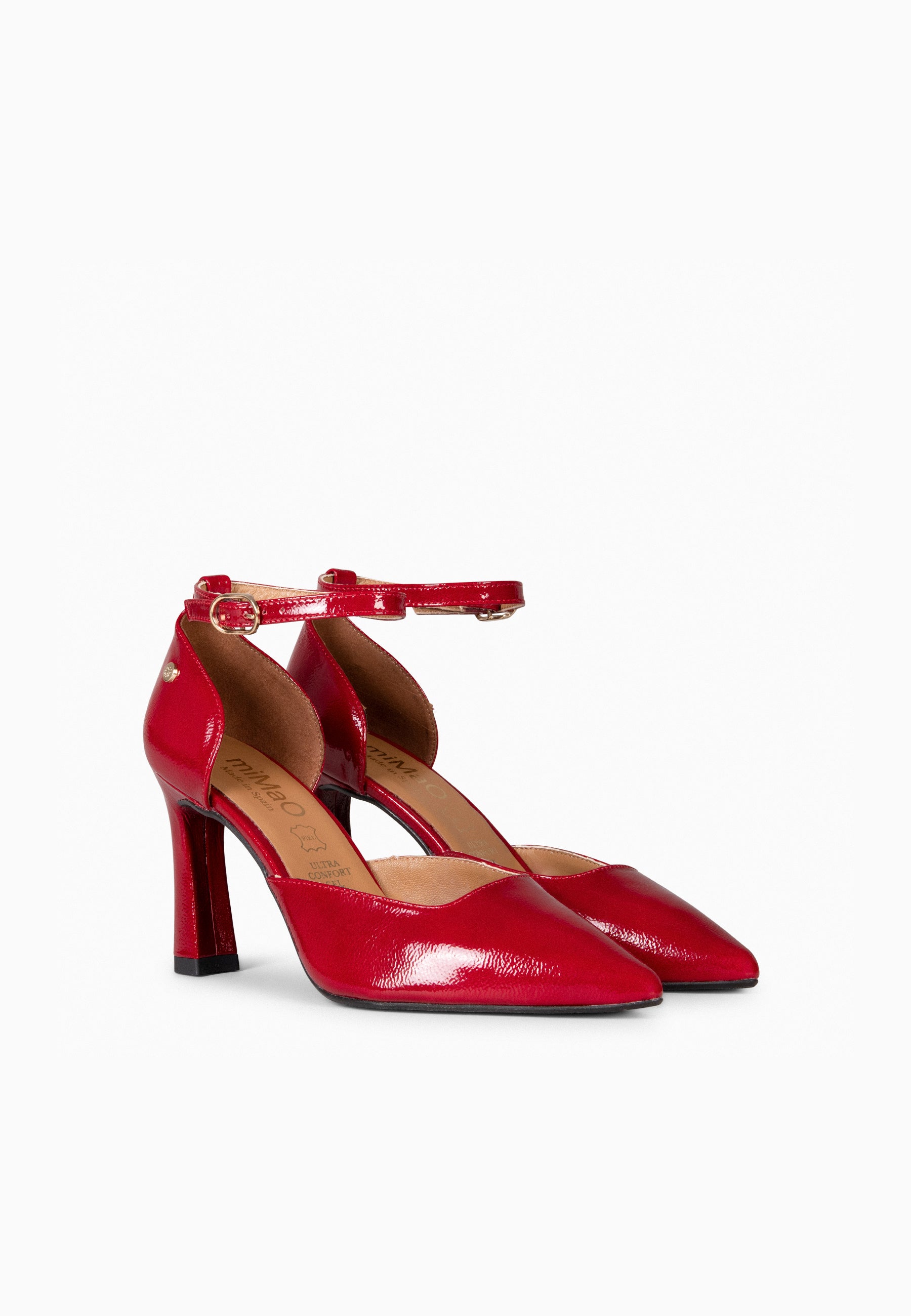 AINHOA - Zapato de tacón punta fina ROJO