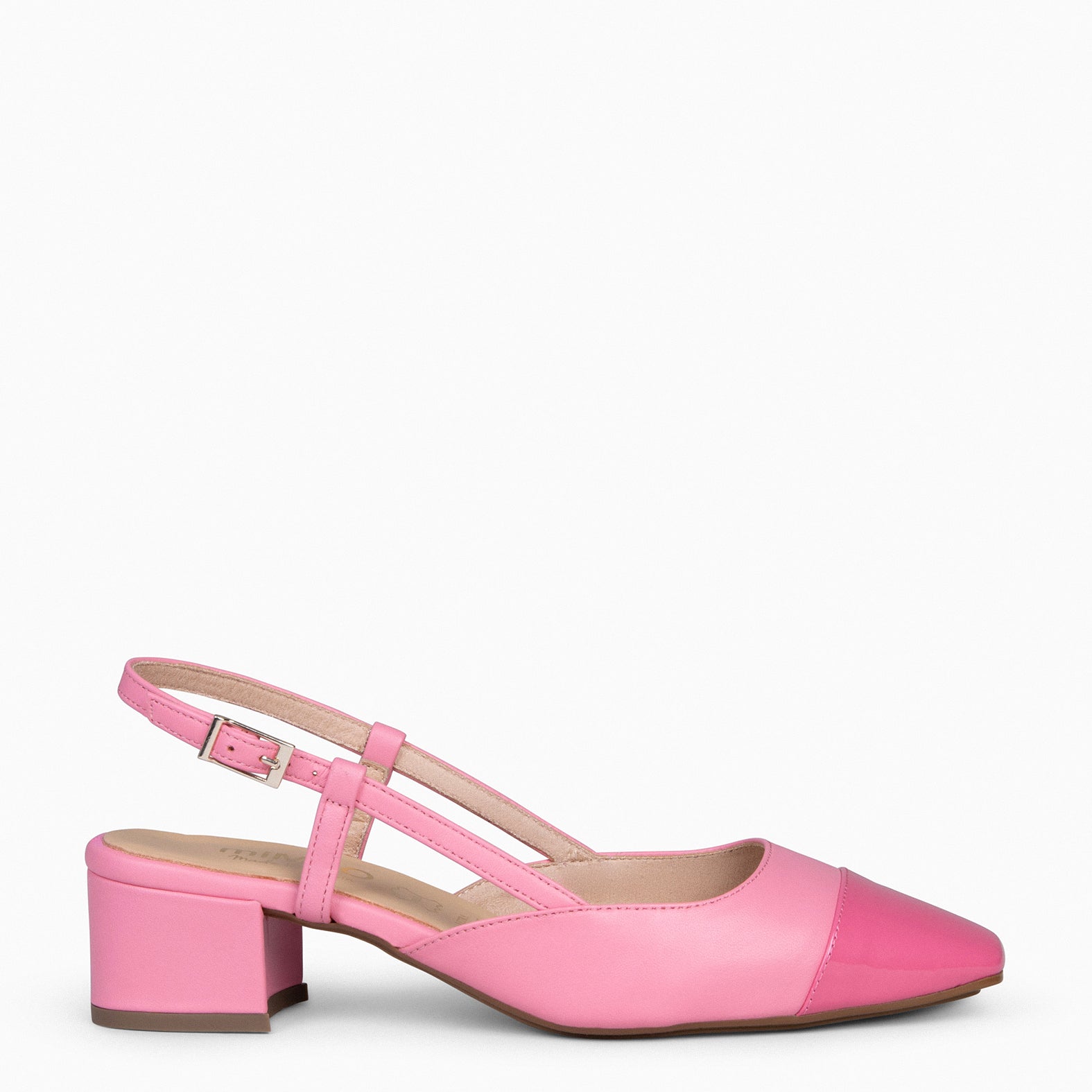 AUDREY - Zapatos destalonados con puntera ROSA