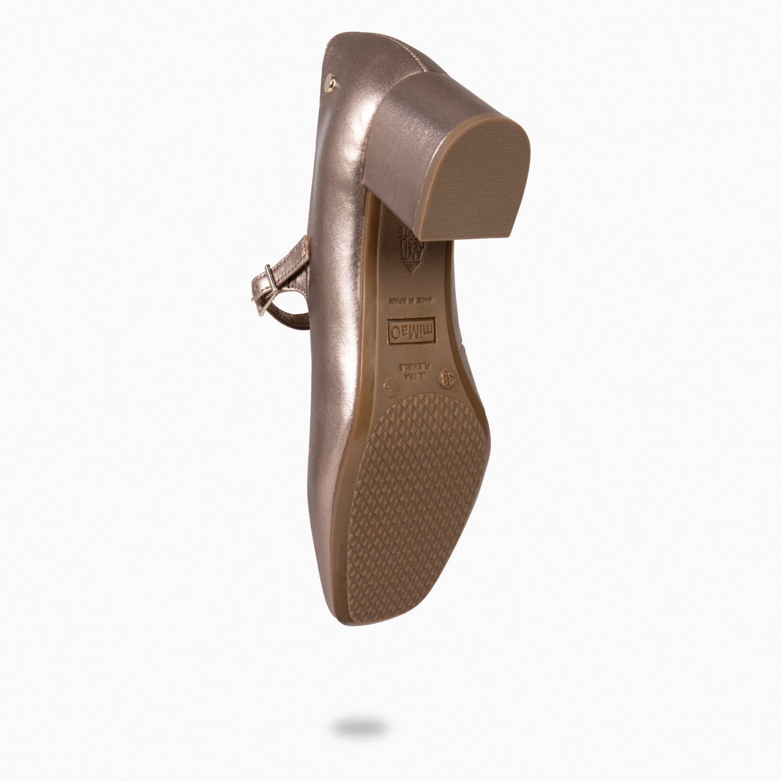 BELLA - Zapatos con pulsera y puntera cuadrada ORO