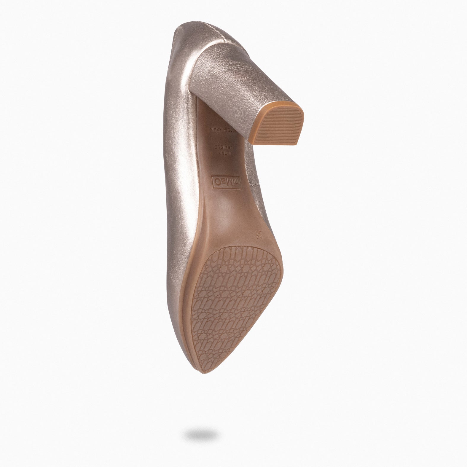 URBAN SPLASH - Zapatos de tacón con piel metalizada en PLATINO