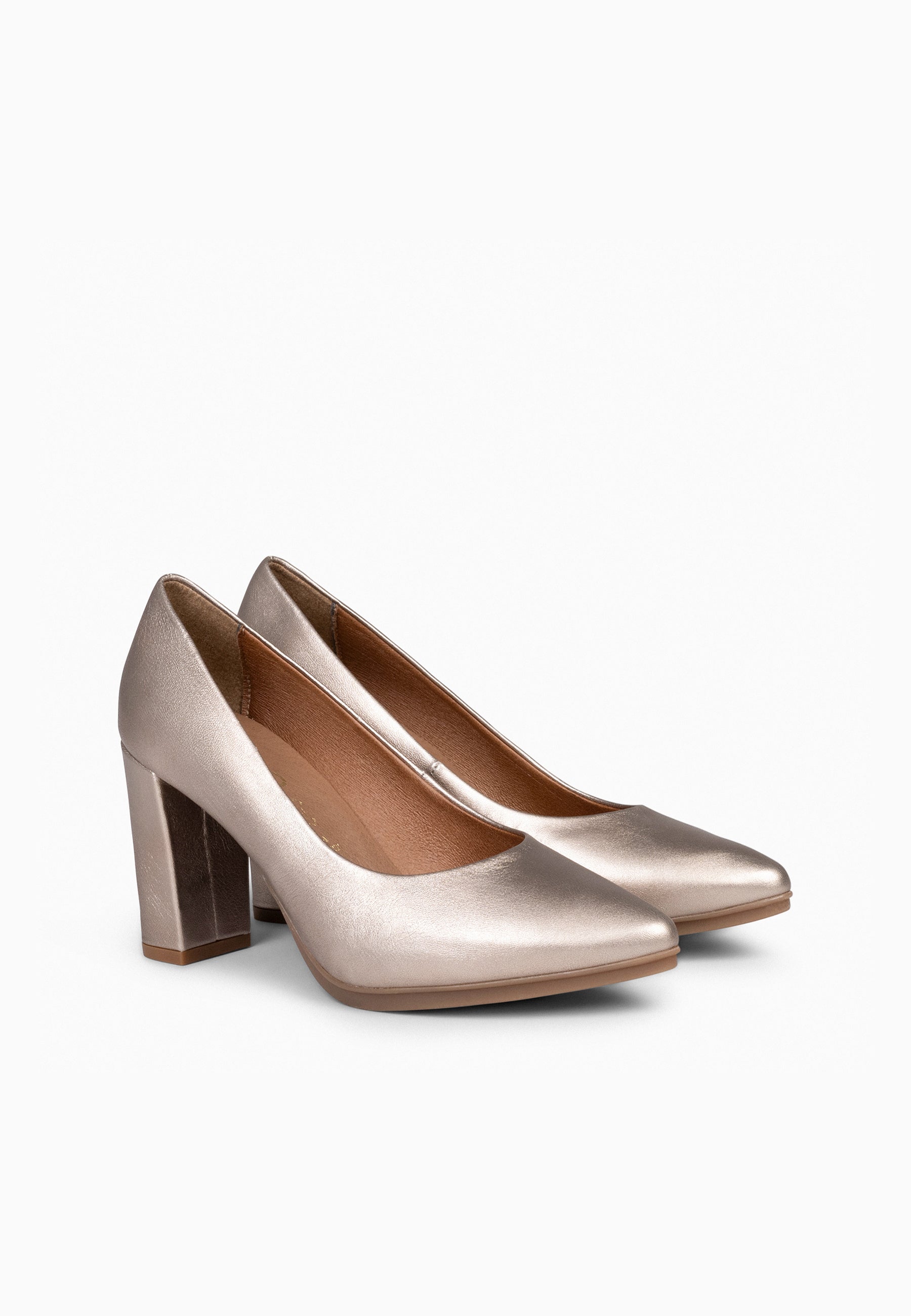 URBAN SPLASH - Zapatos de tacón con piel metalizada en PLATINO