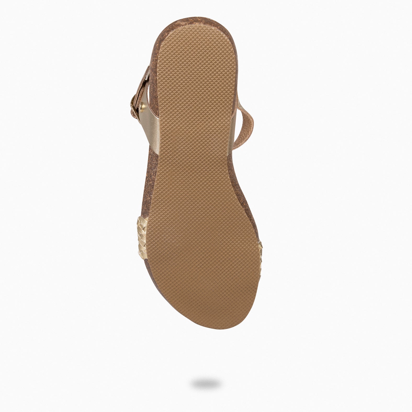 AIRE - Sandalias Planas BIO de tira Trenzada ORO