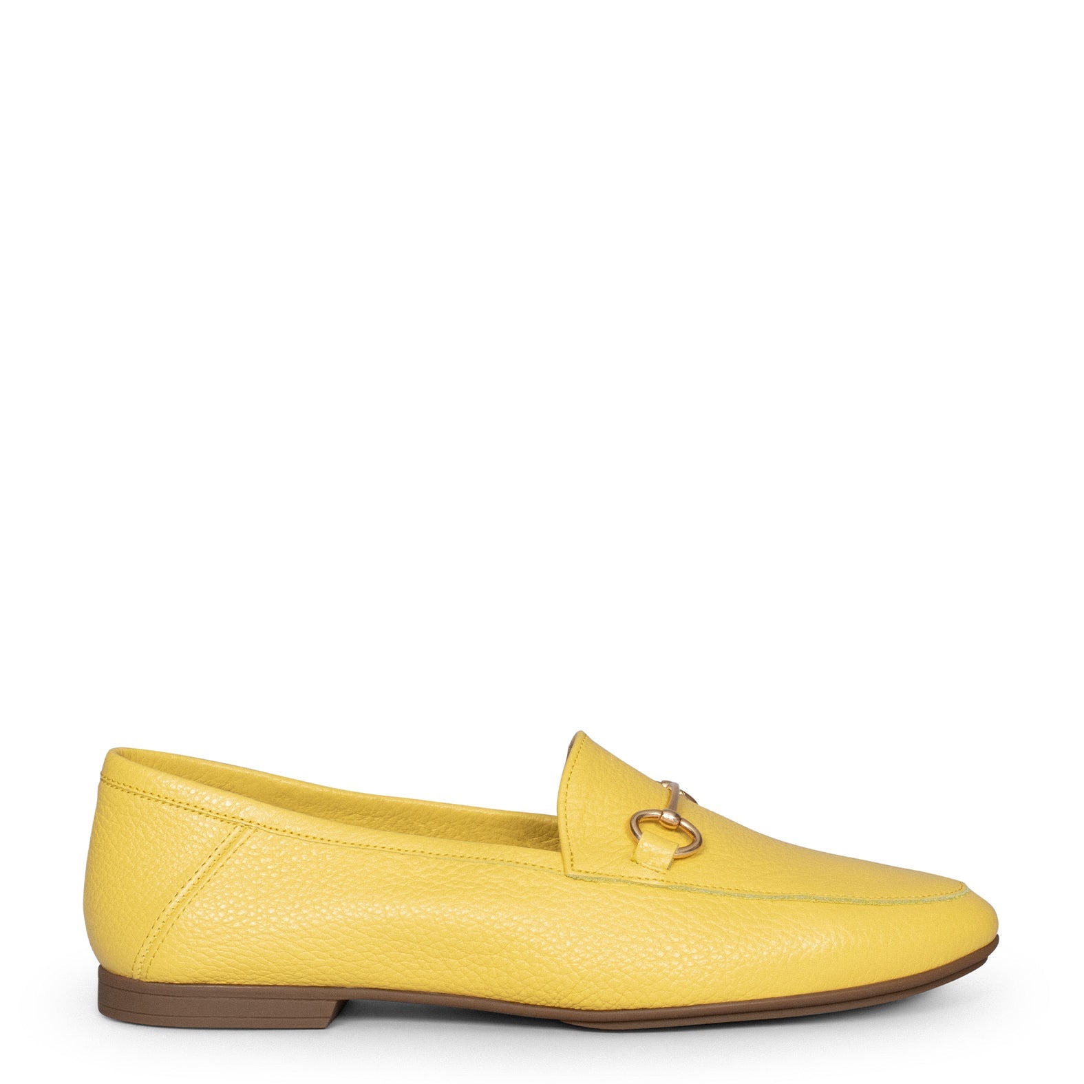 STYLE – Mocasines planos con adorno metalizado AMARILLO
