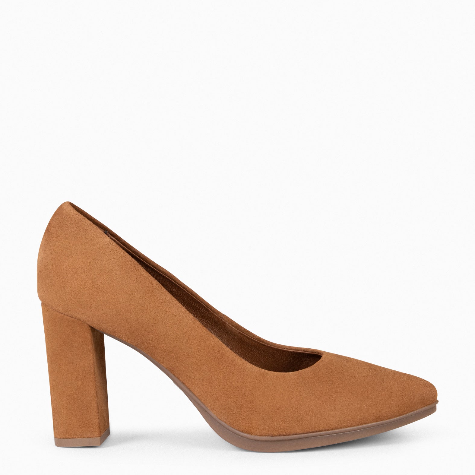 URBAN - Zapatos de tacón alto de ante CAMEL