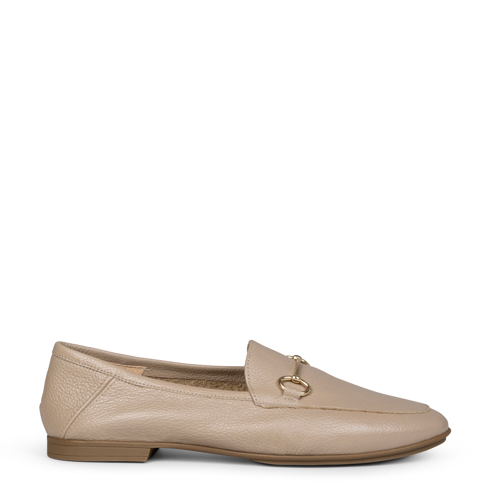 STYLE – Mocasines planos TAUPE con adorno metalizado