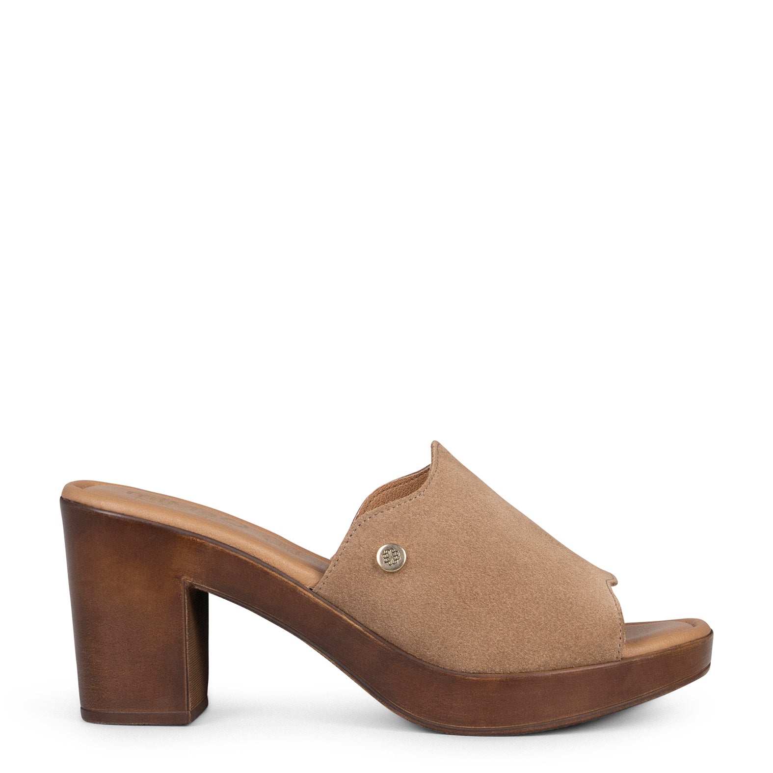 ADELA - Zuecos con tacón TAUPE