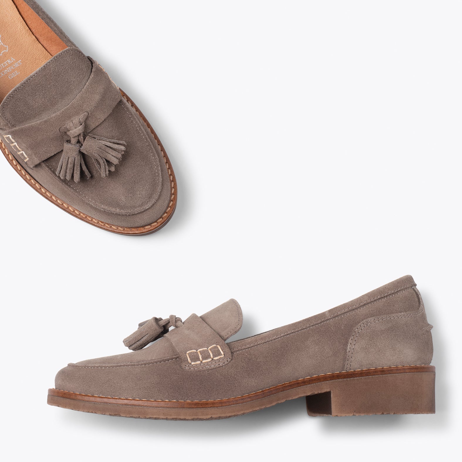 CASTELLANO CASUAL – Mocasín con borla TAUPE