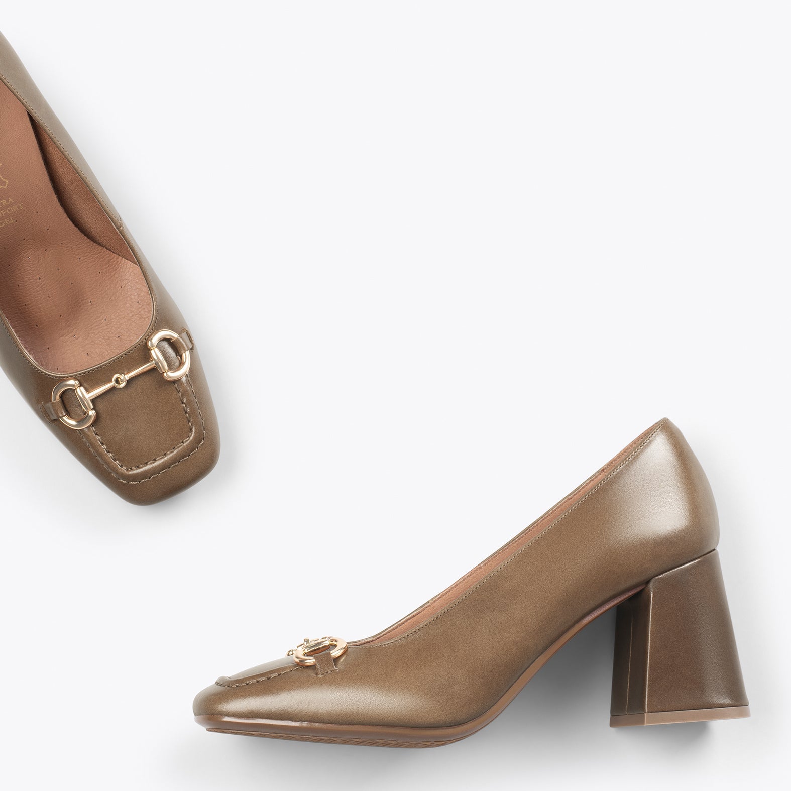 MÍA – Zapatos con tacón bloque TAUPE