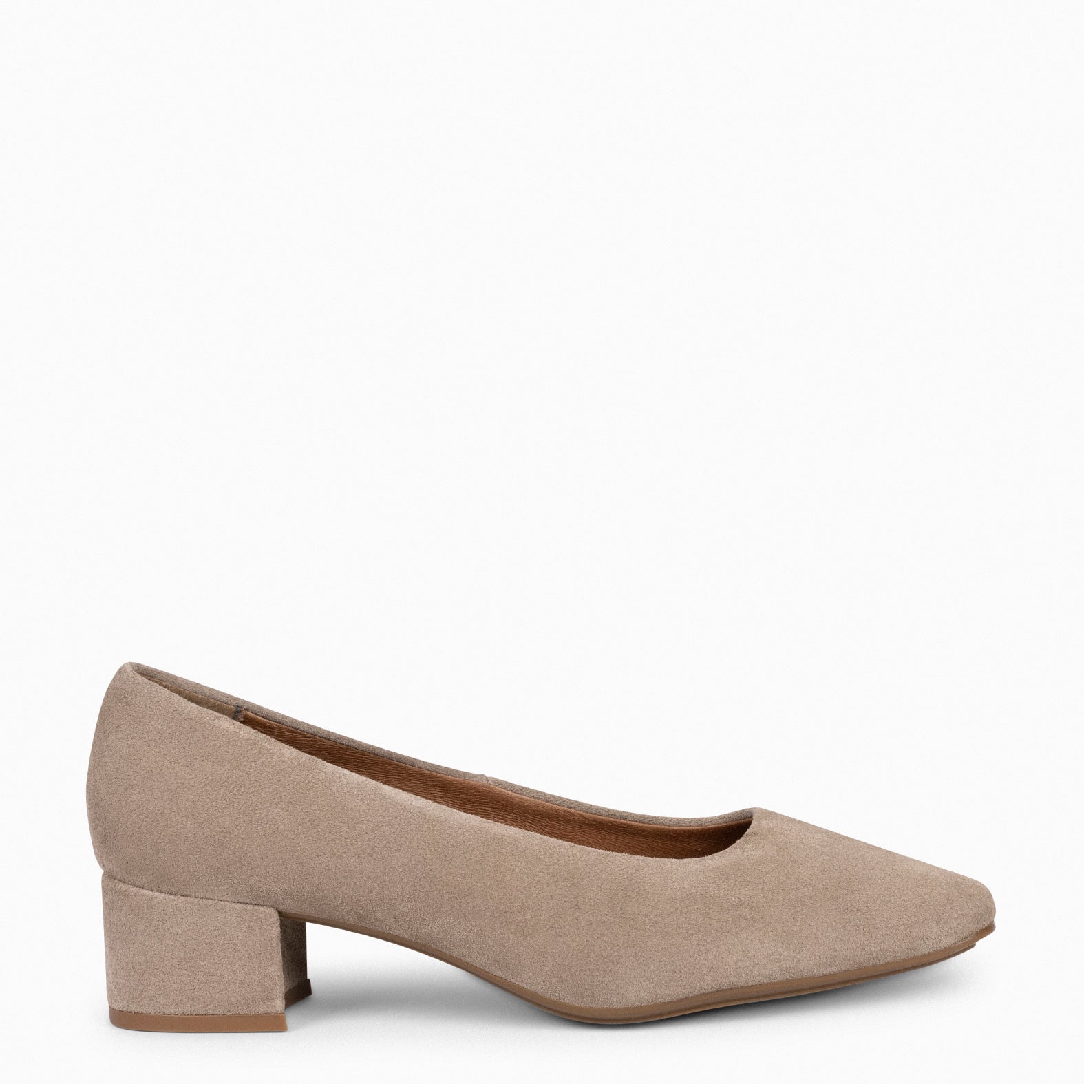 URBAN LADY - Zapatos de tacón bajo de serraje TAUPE