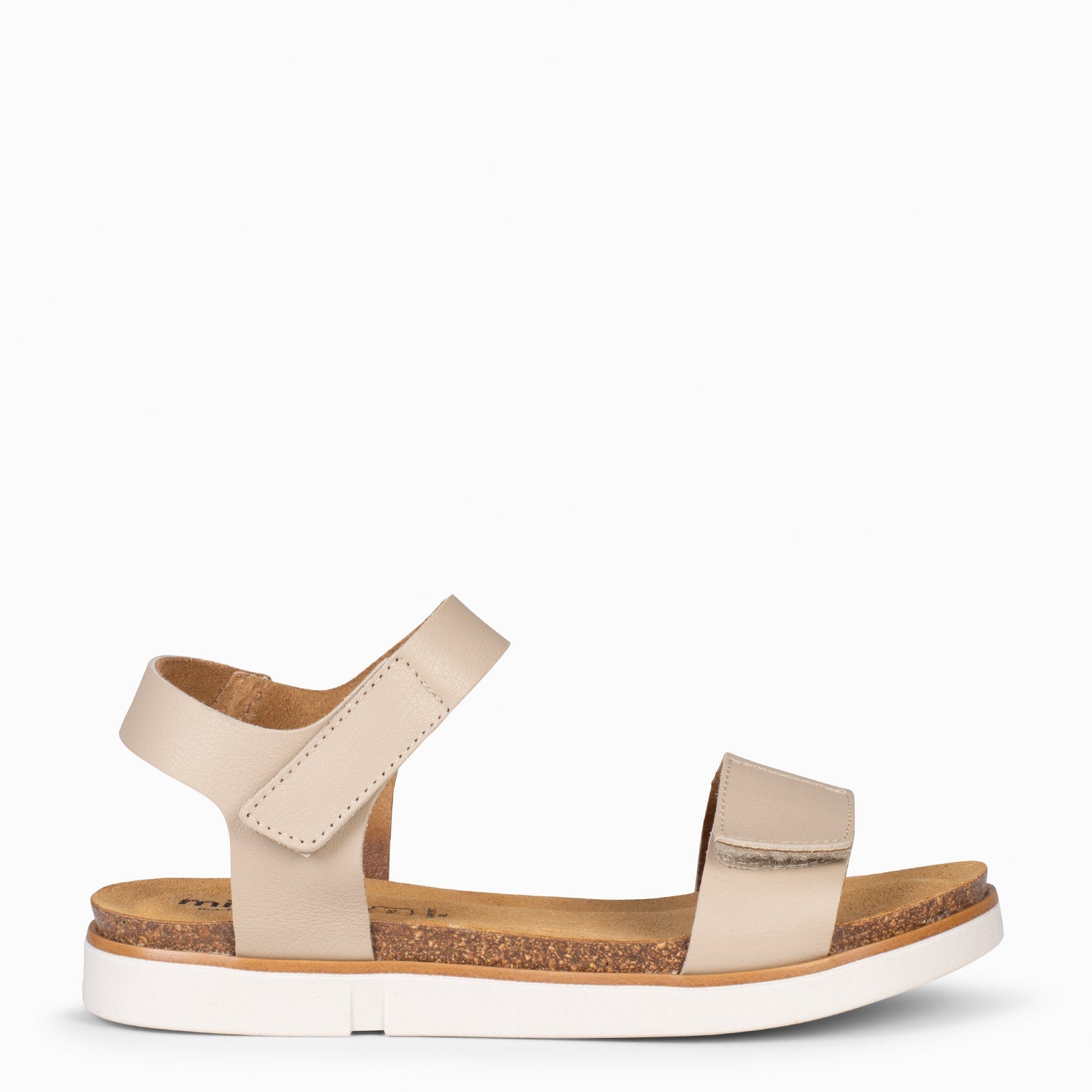 ARALIA - Sandalias planas con tiras de velcro TAUPE