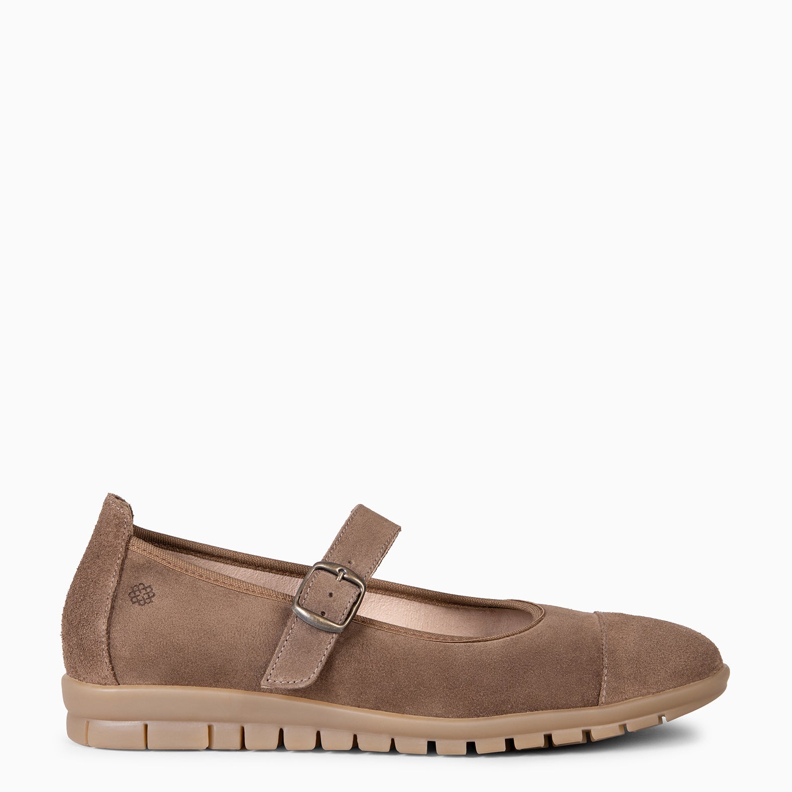 MICAELA - Merceditas de serraje TAUPE