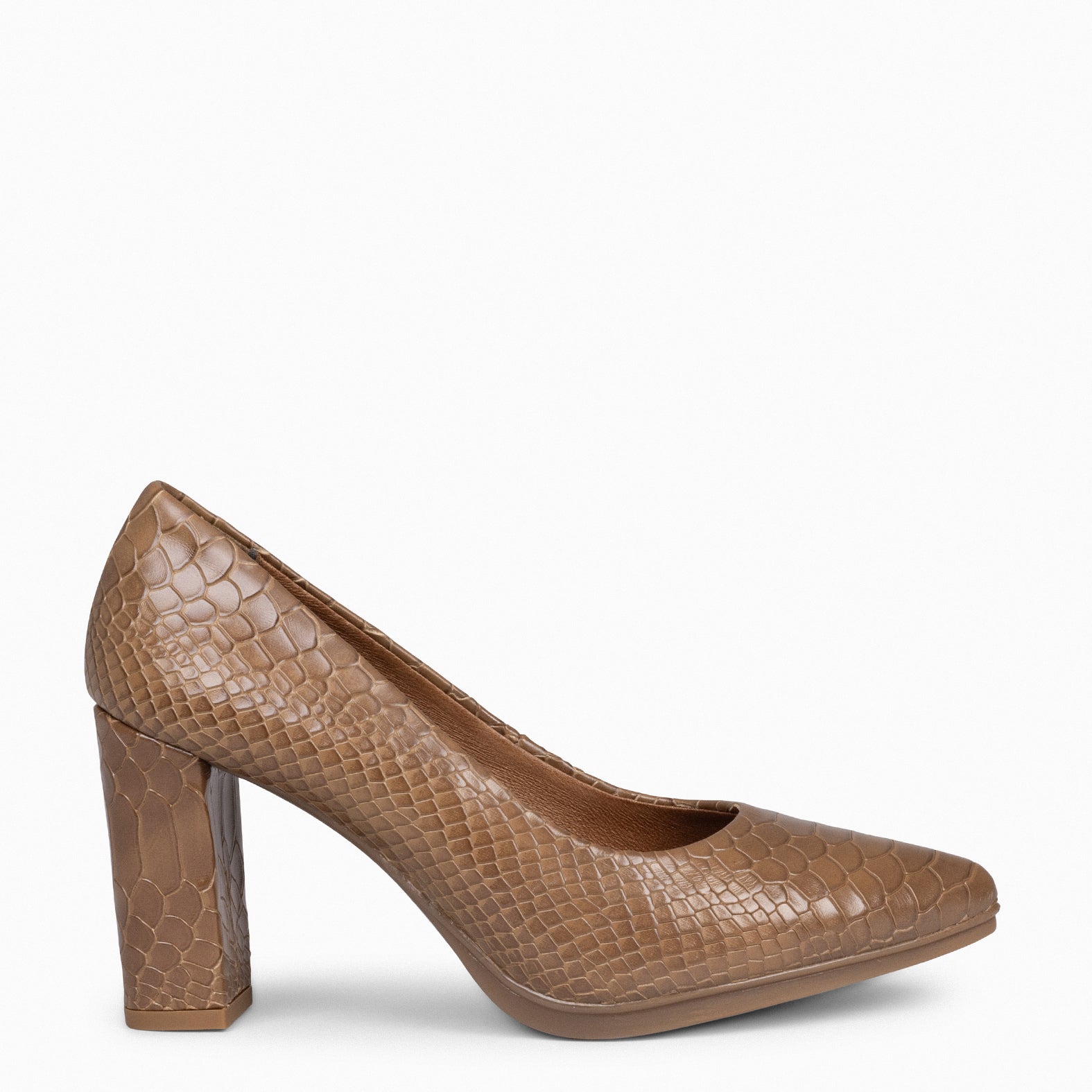 URBAN SAUVAGE - Zapatos de salón con textura de serpiente TAUPE