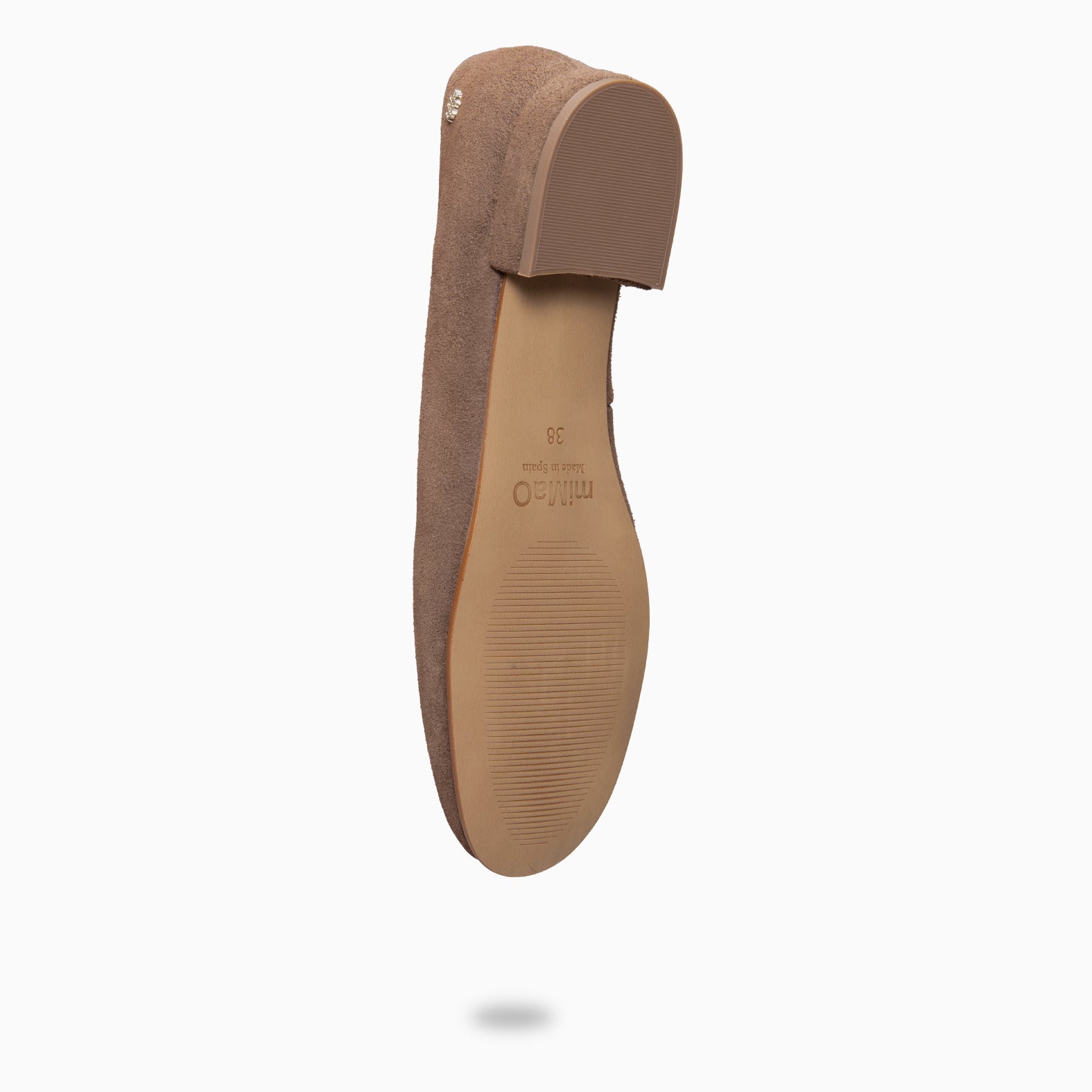 CHLOE - Bailarinas de ante con puntera redonda TAUPE