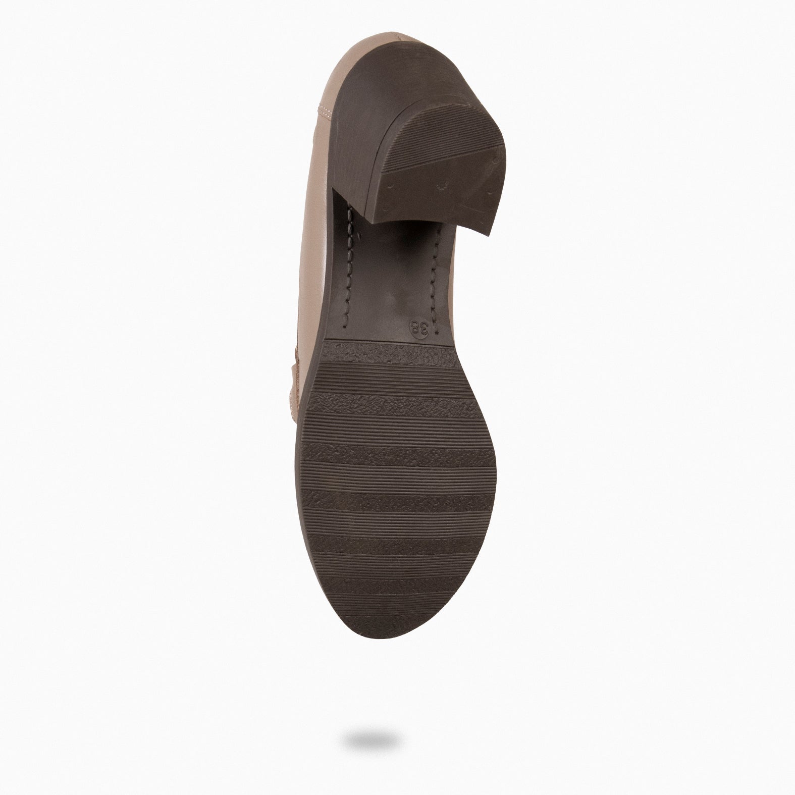 FABIOLA - Mocasines con tacón de napa TAUPE
