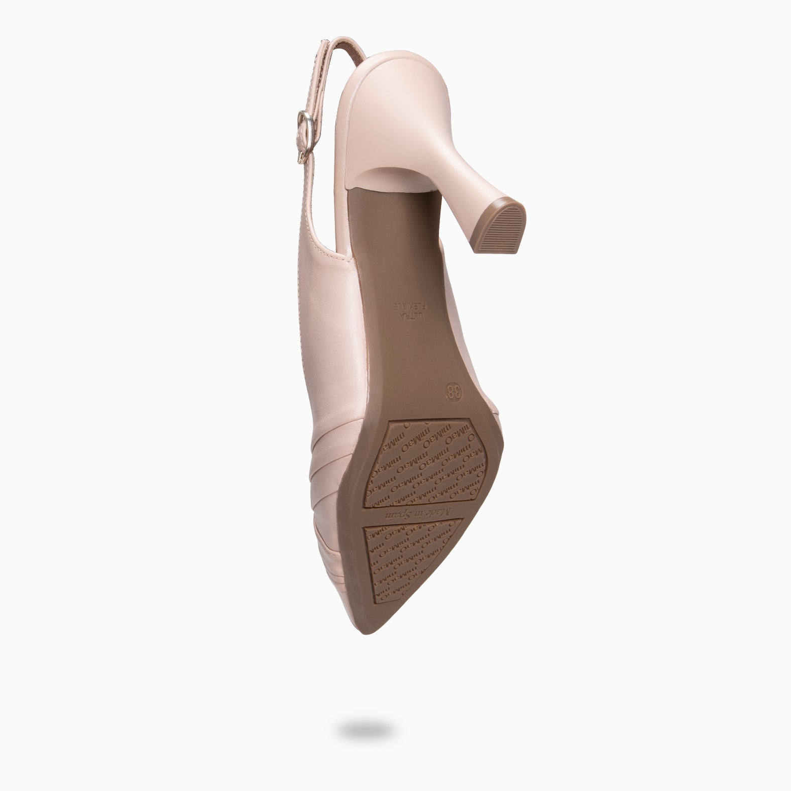CARLA - Zapato de tacón alto destalonado NUDE