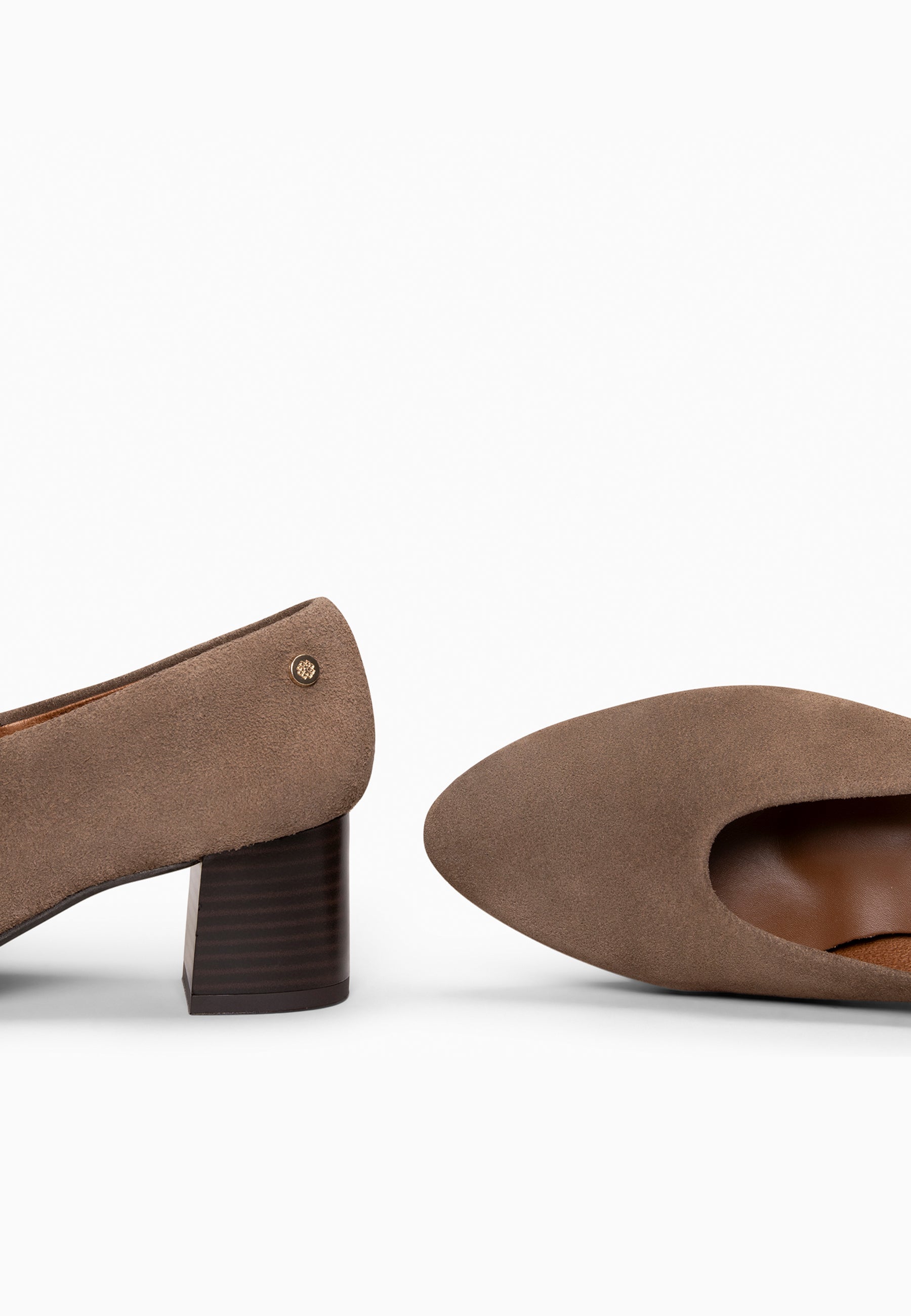 URBAN STYLE - Zapatos de tacón ancho TAUPE