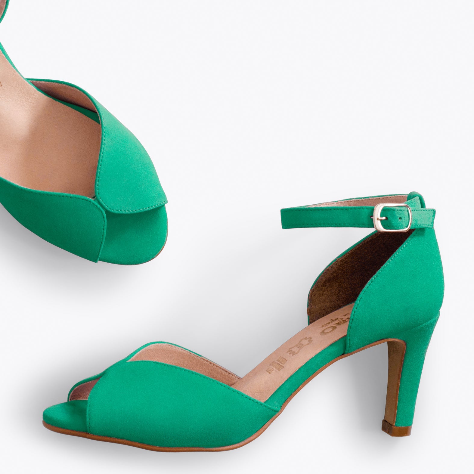 PÉTALO - Sandalias elegantes con tacón alto VERDE