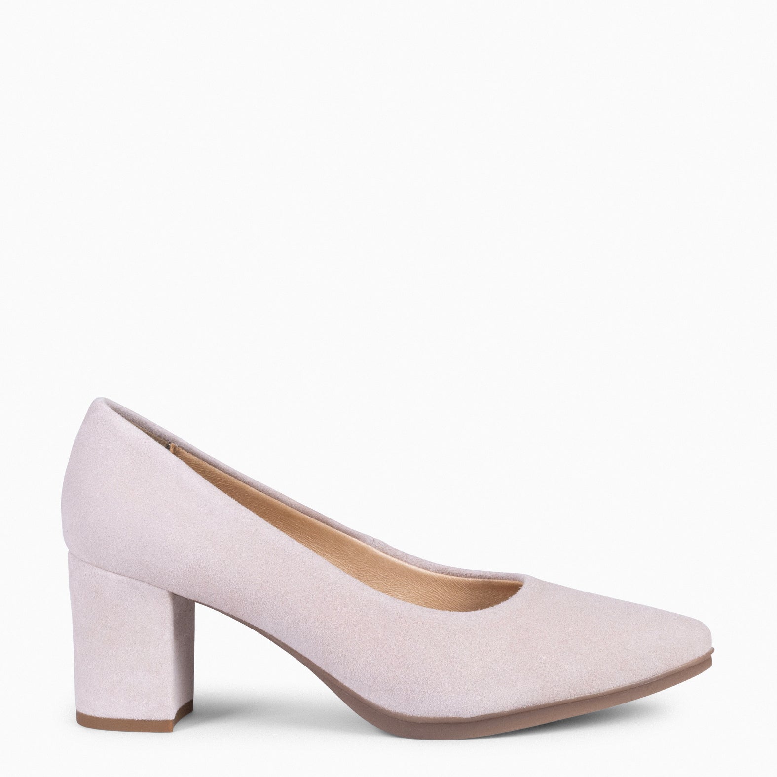 URBAN S - Zapato de tacón medio ante ROSA CLARO