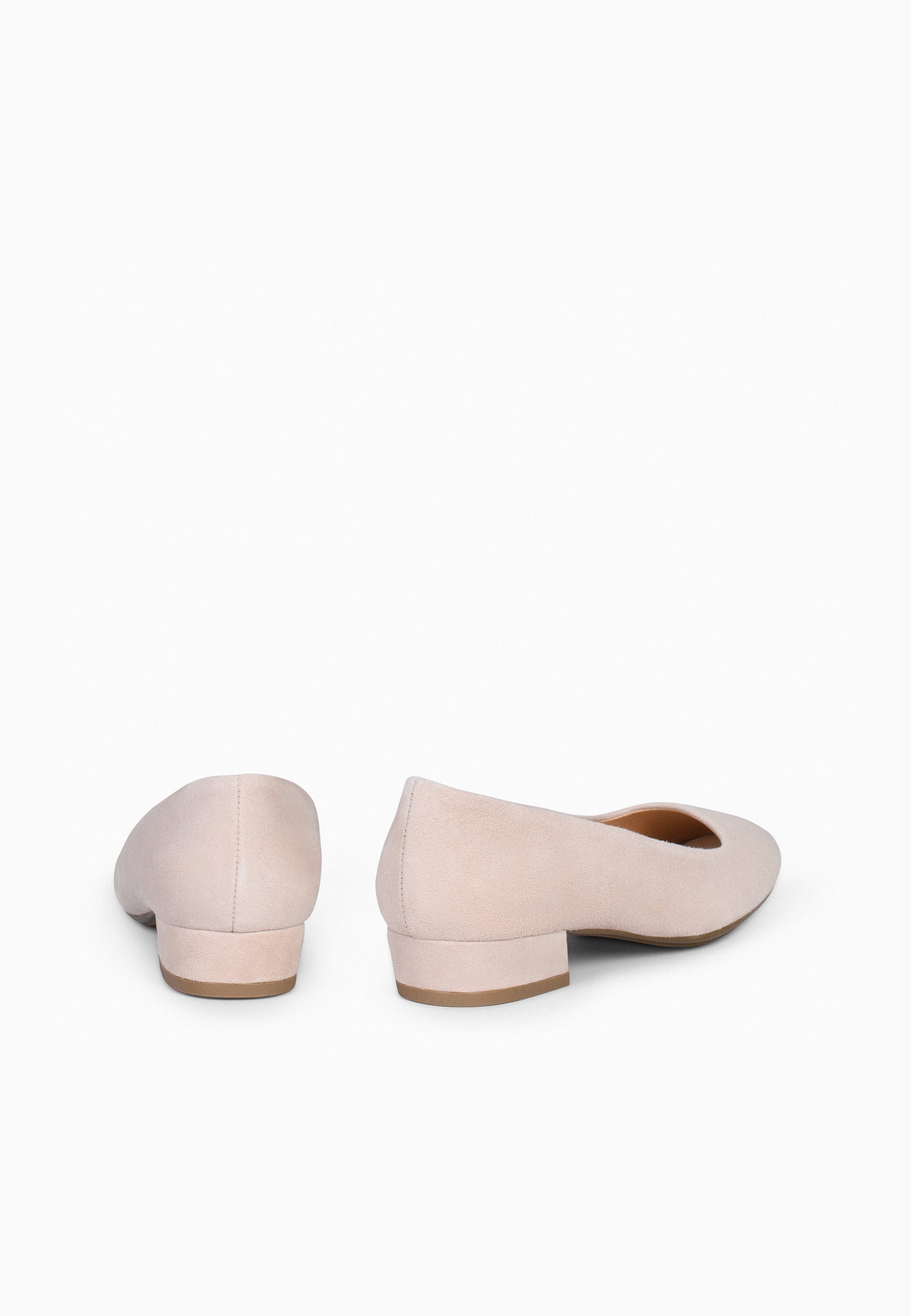 URBAN XS - Zapatos de tacón bajo de ante NUDE