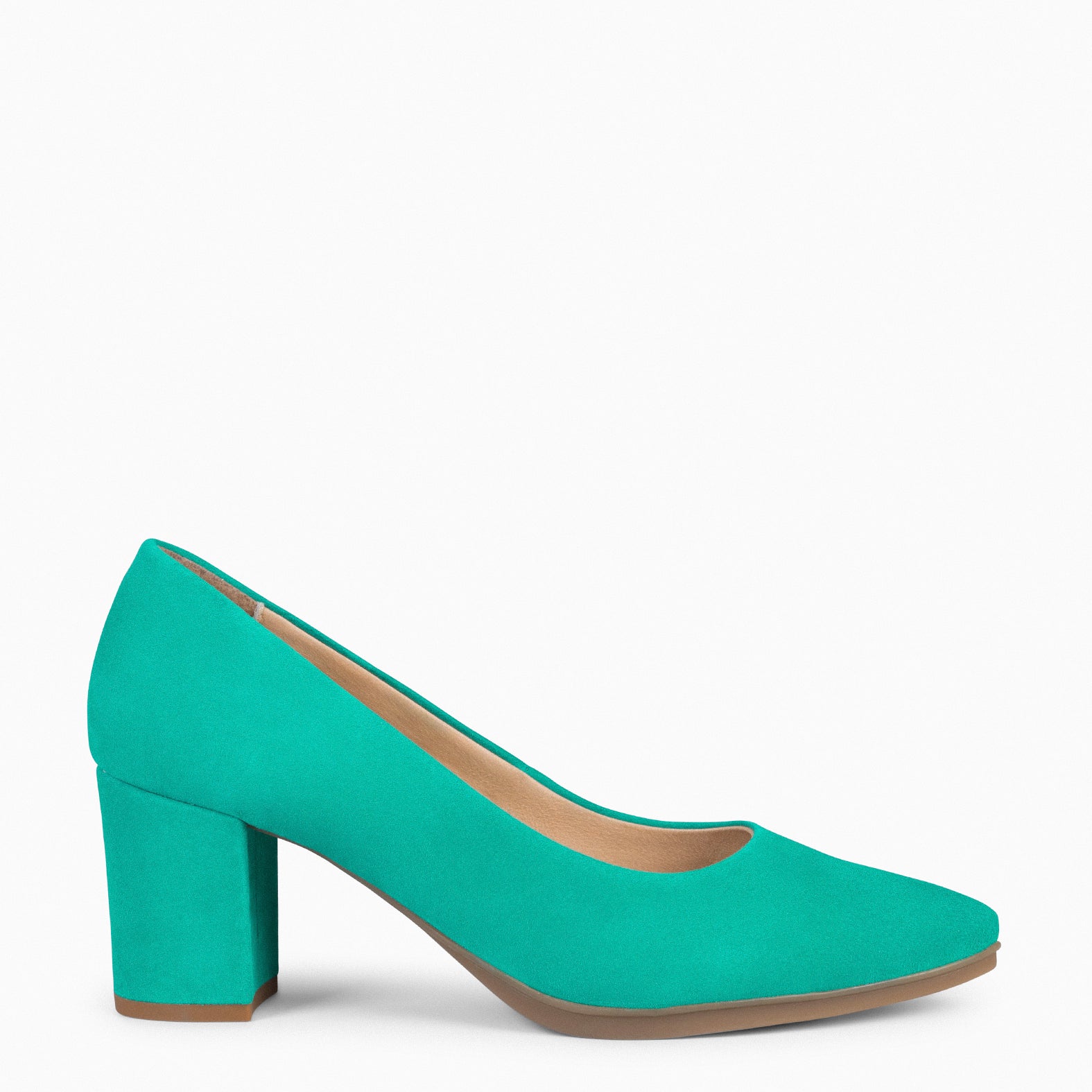 URBAN S - Zapatos de tacón medio de ante TURQUESA