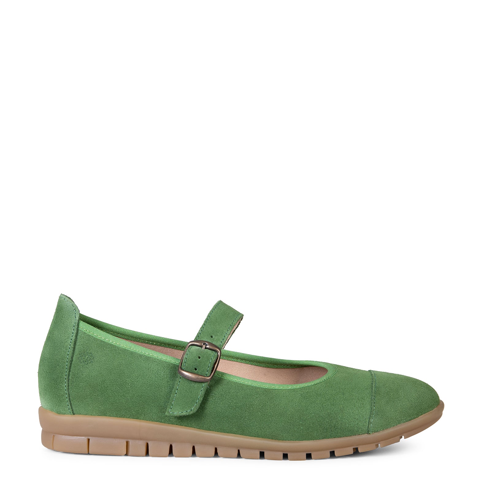 MICAELA - Merceditas de serraje VERDE