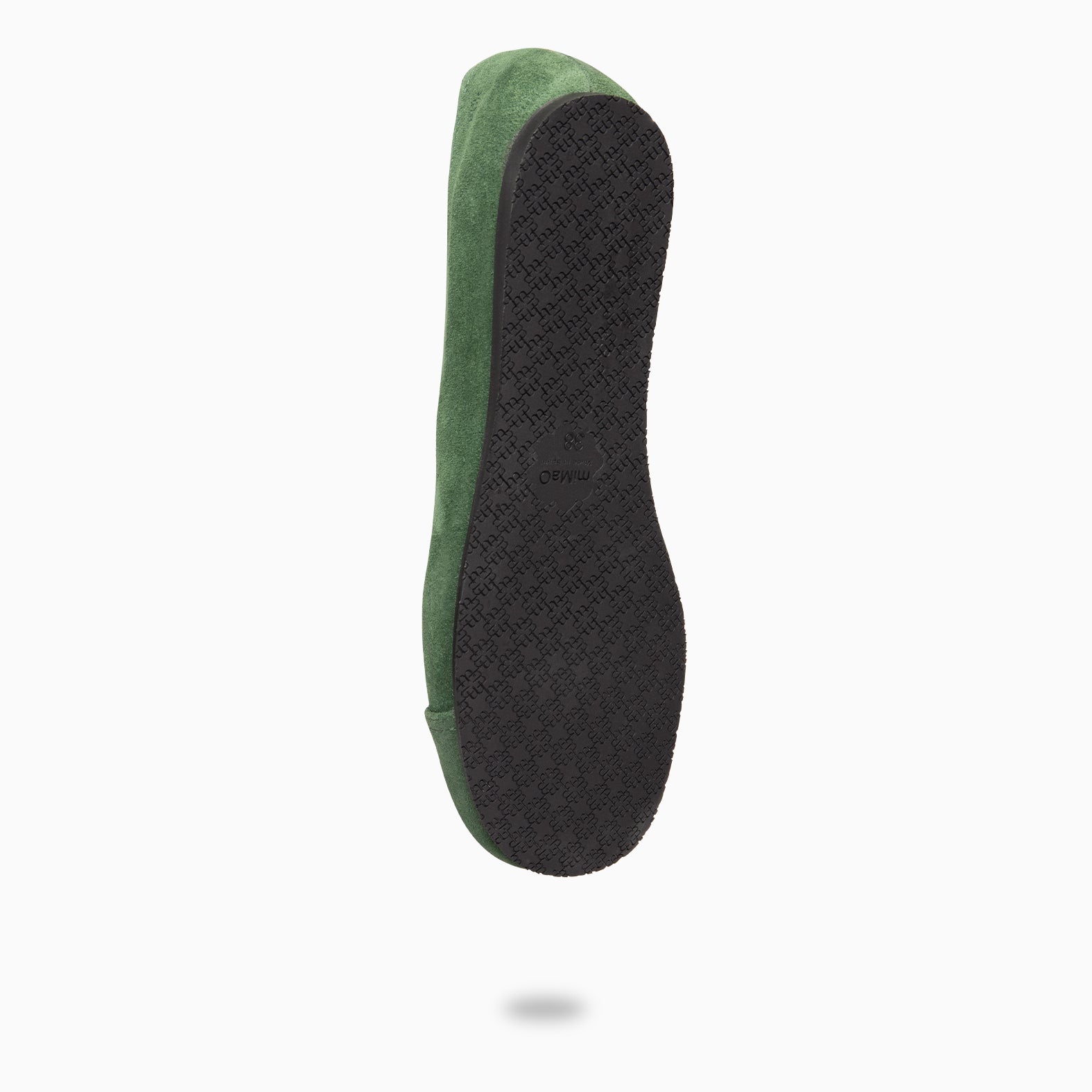 PLUMA - Bailarina baresoft de serraje en VERDE