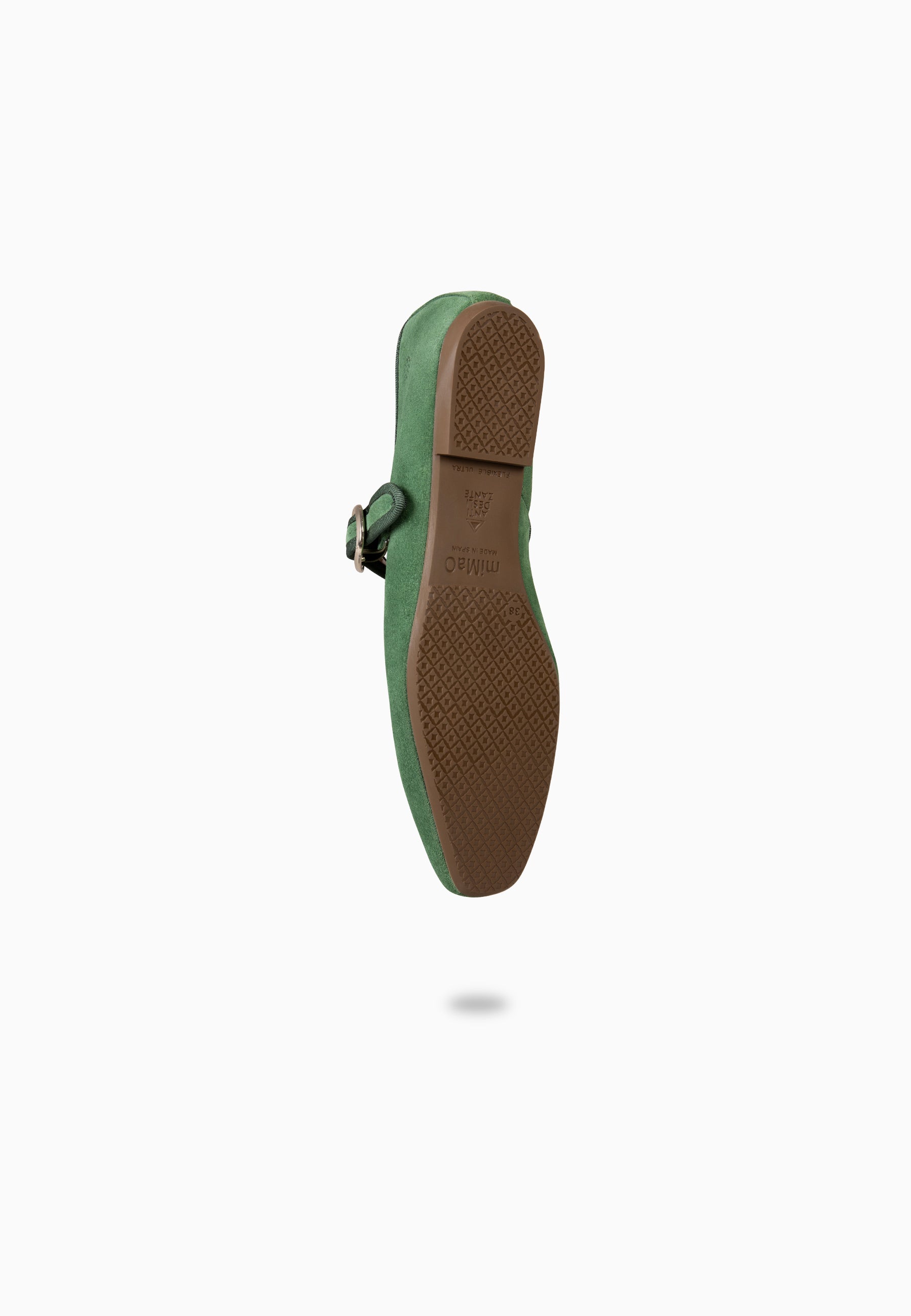 CLARA - Mercedita con puntera cuadrada VERDE