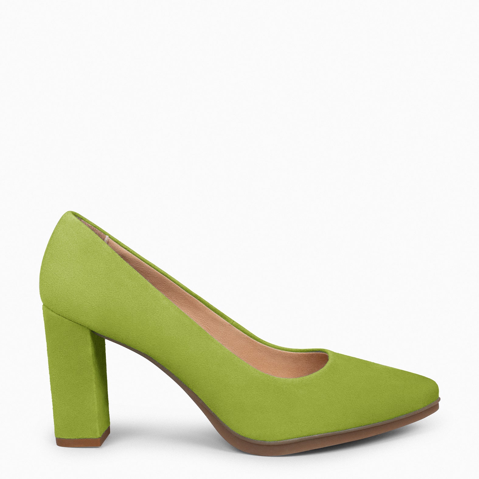 URBAN - Zapatos de tacón alto de ante VERDE PISTACHO