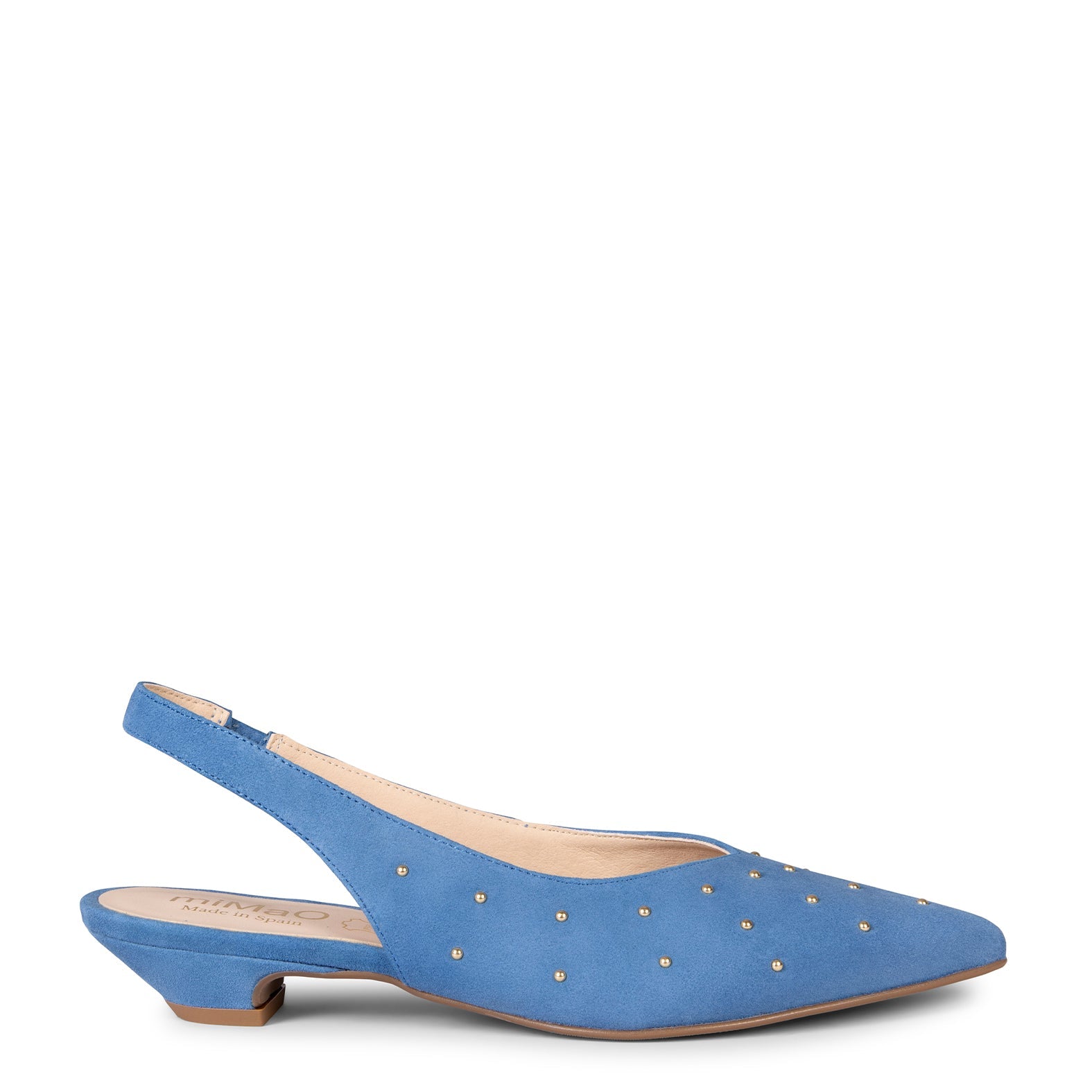 ORION – ZAPATOS BAJOS DESTALONADOS CON TACHAS AZUL