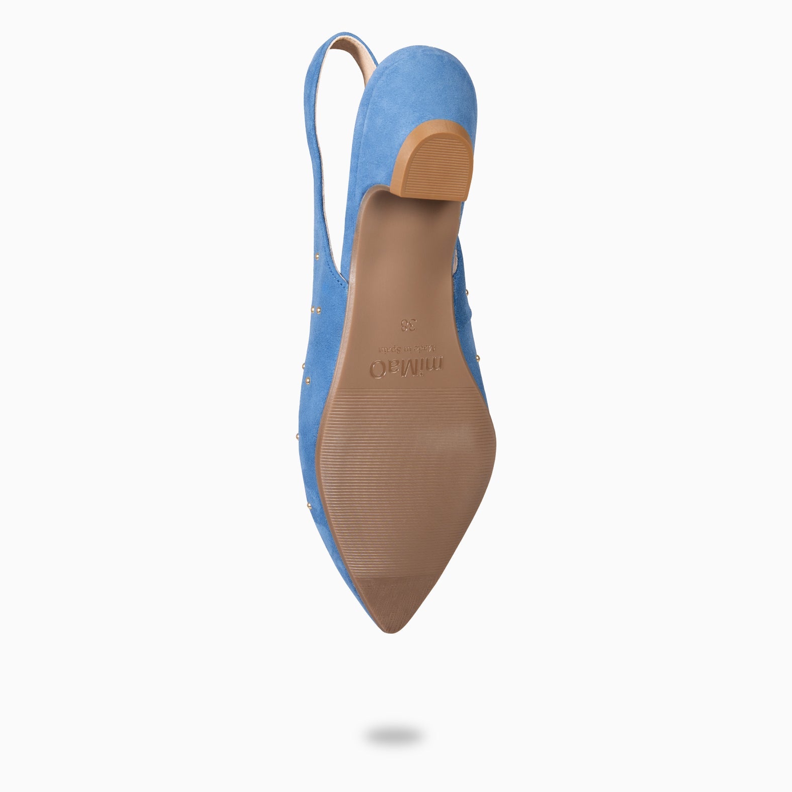 ORION – ZAPATOS BAJOS DESTALONADOS CON TACHAS AZUL