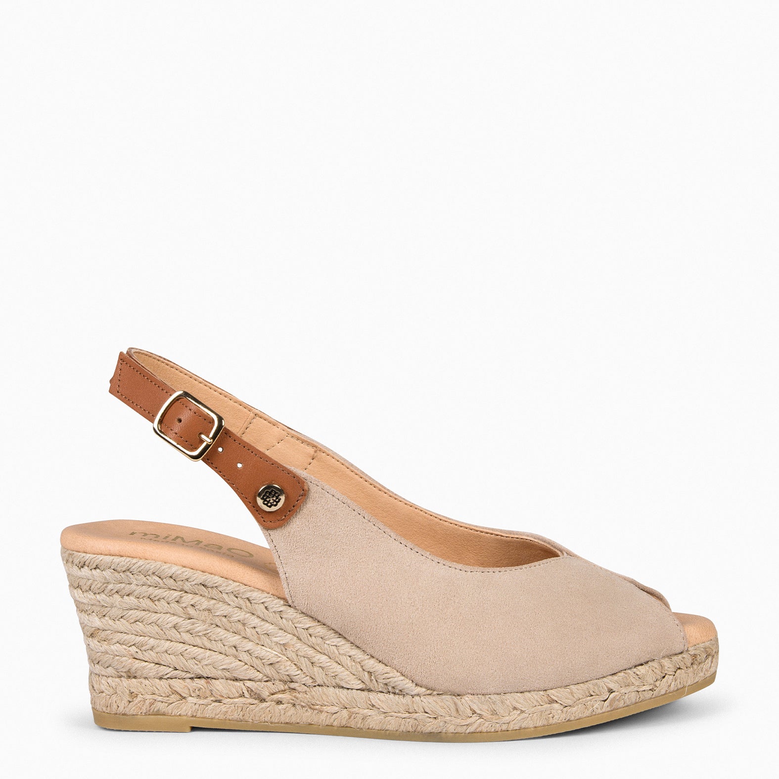 PETRA - Cuñas de esparto con plataforma BEIGE