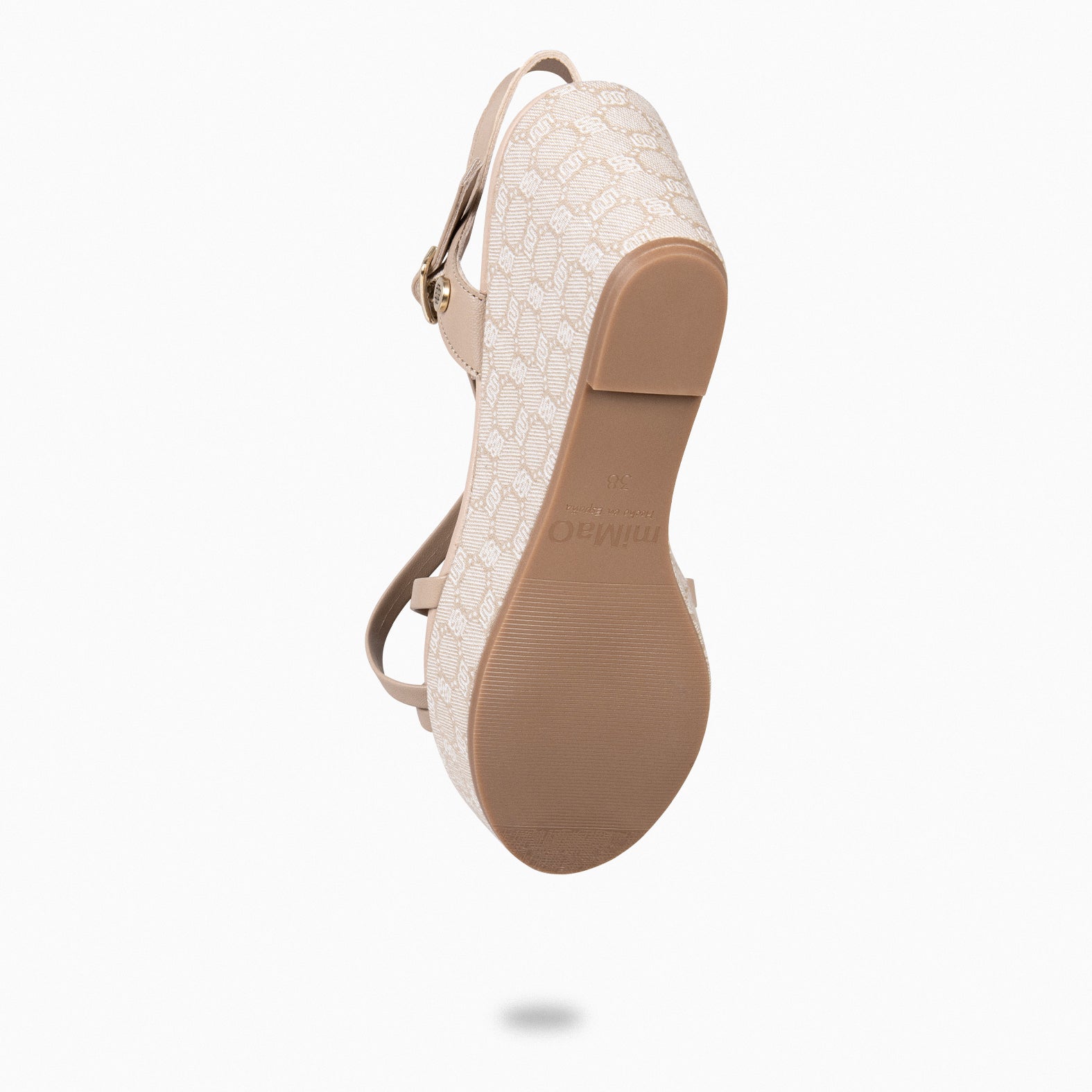 VALENTINA - Sandalias cuña TAUPE