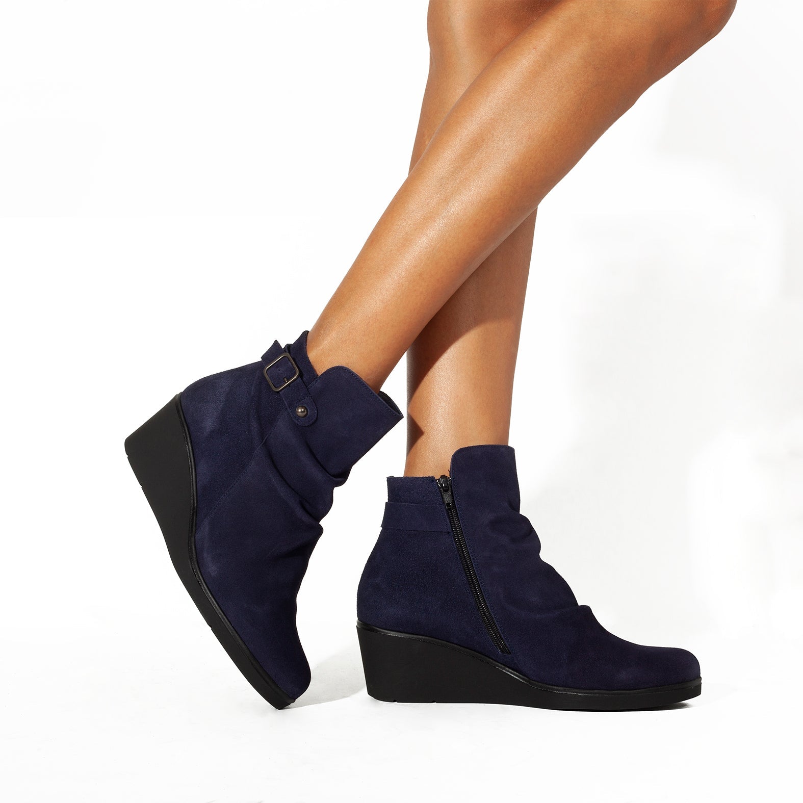 CASUAL - Botín mujer de cuña AZUL