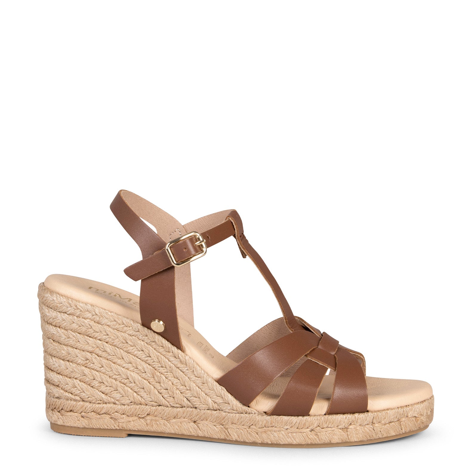 VALERIA - Sandalias de esparto con tiras MARRÓN