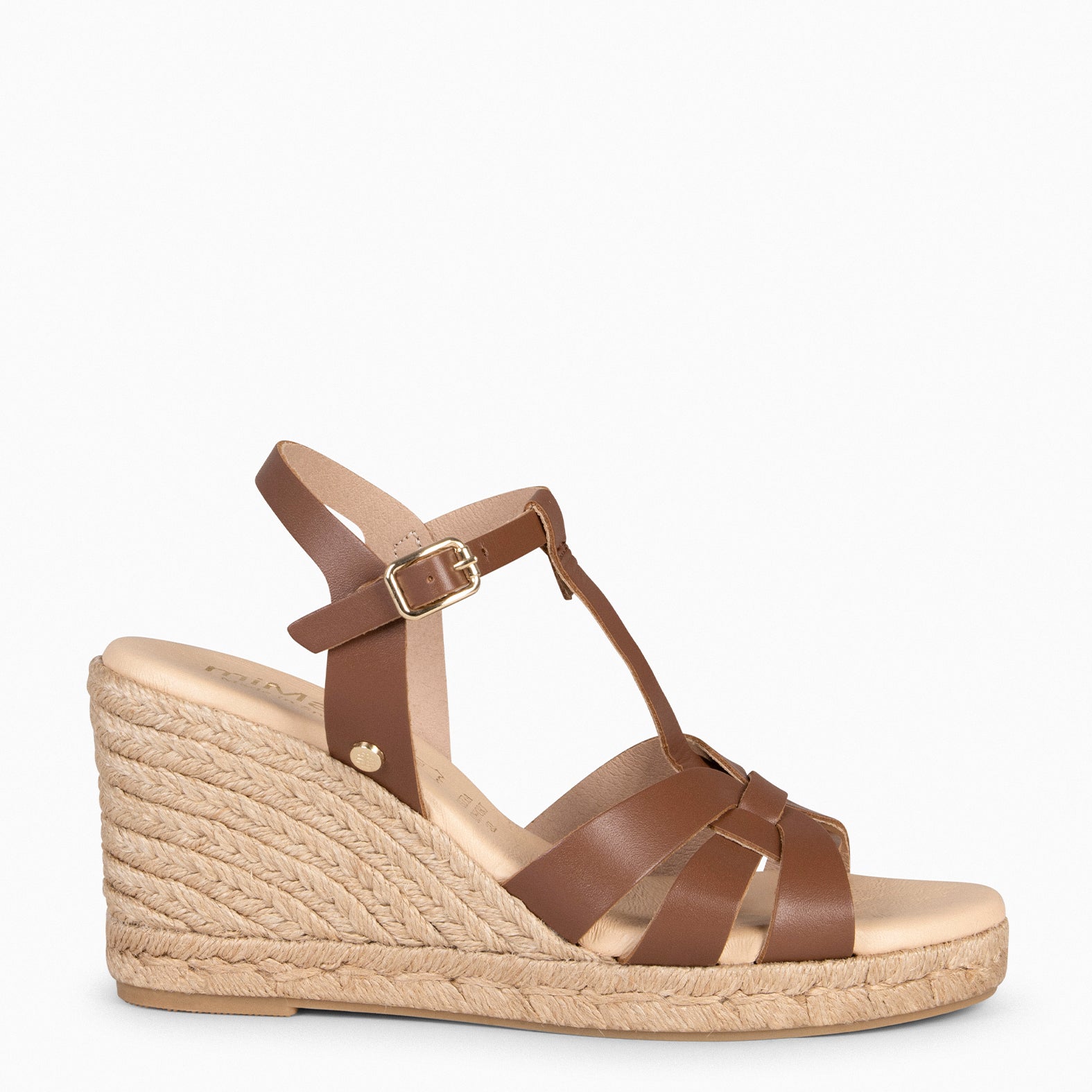 VALERIA - Sandalias de esparto con tiras MARRÓN