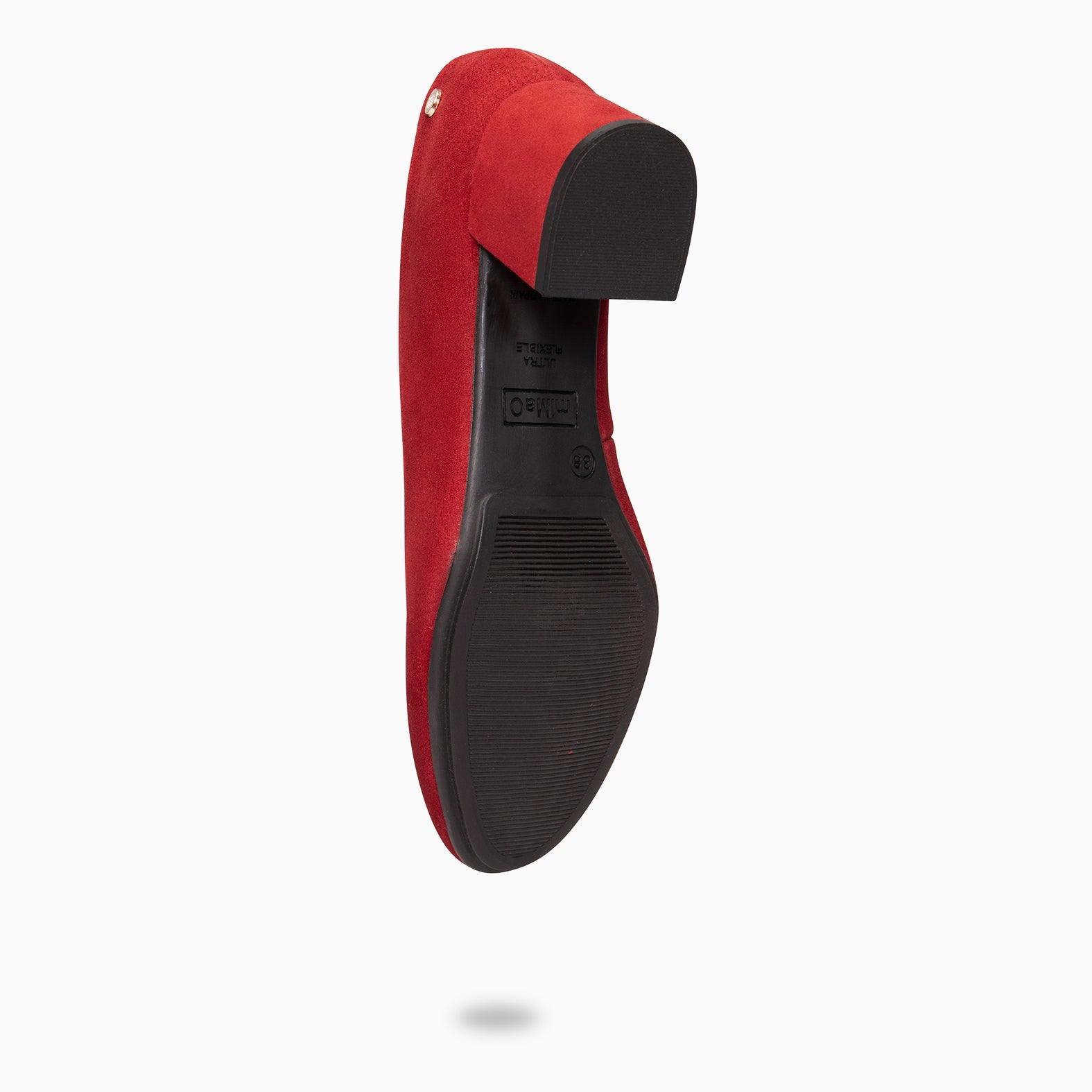 URBAN REDONDO - Zapatos de tacón bajo de ante en GRANATE
