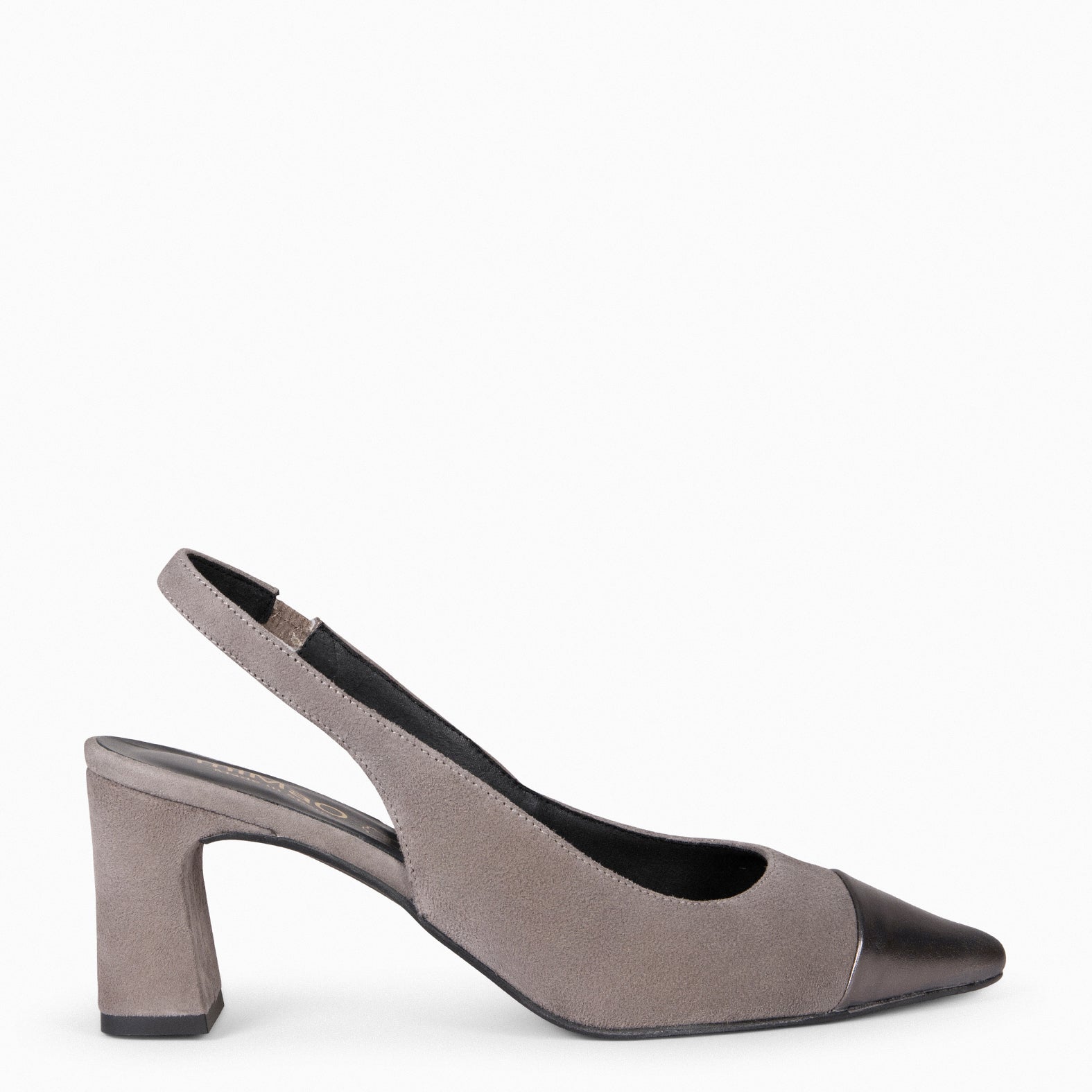 DIANA - Zapato con puntera afilada bicolor GRIS