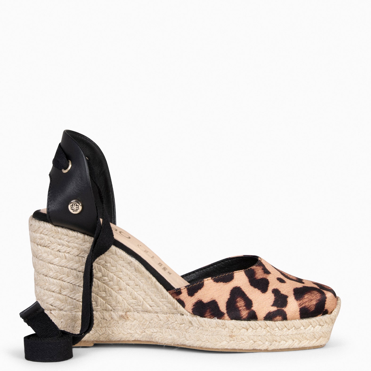 MOMBASA - Cuñas de esparto con cinta LEOPARDO