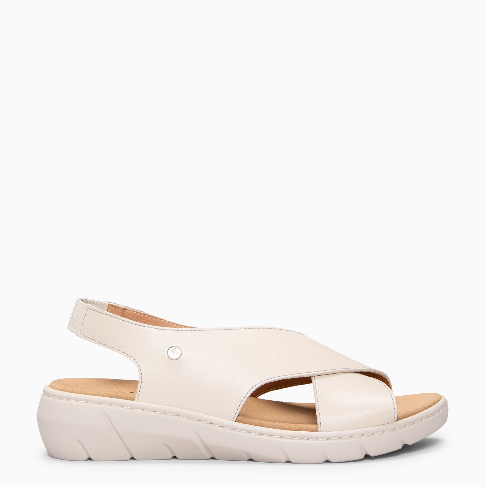 LUPÉ - Sandalias destalonadas con plantilla extraíble BEIGE
