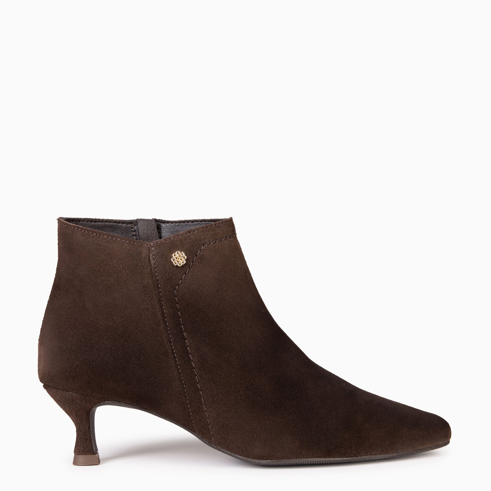 LORD – Botines tacón bajo MARRON
