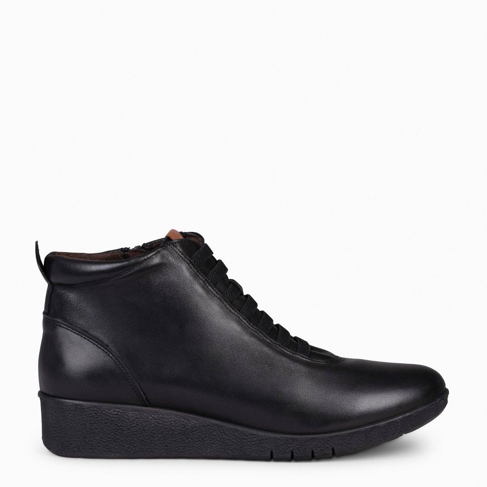 FLEXY - Zapatillas Abotinadas de napa NEGRO