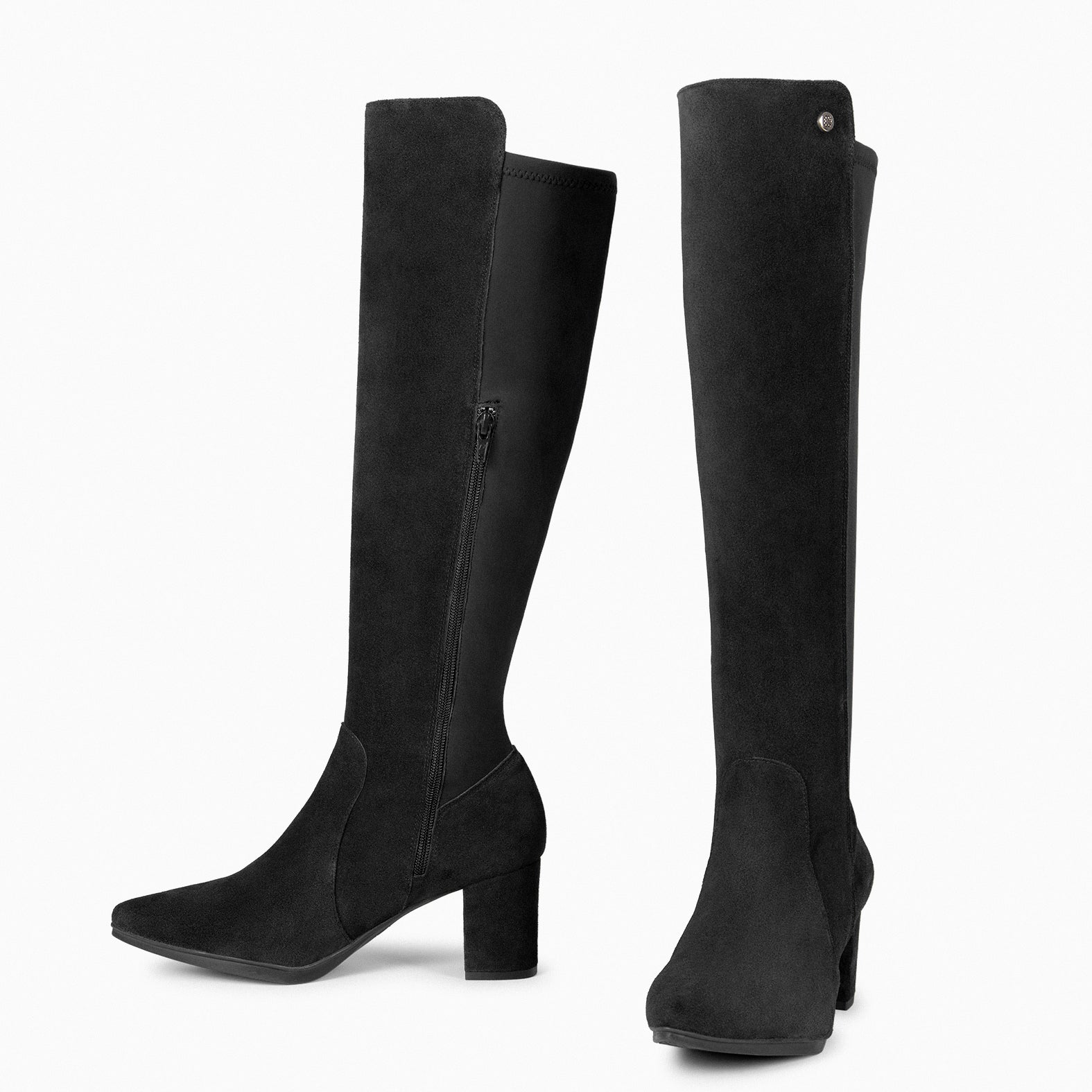 SUNSET - Botas con Tacón con elástico NEGRO