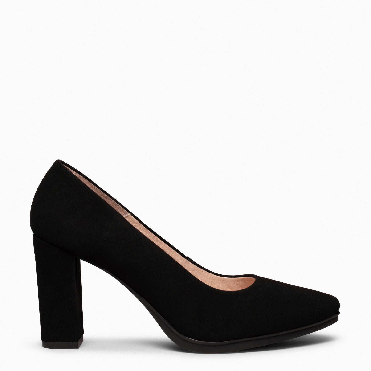 URBAN - Zapatos de tacón alto de ante NEGRO