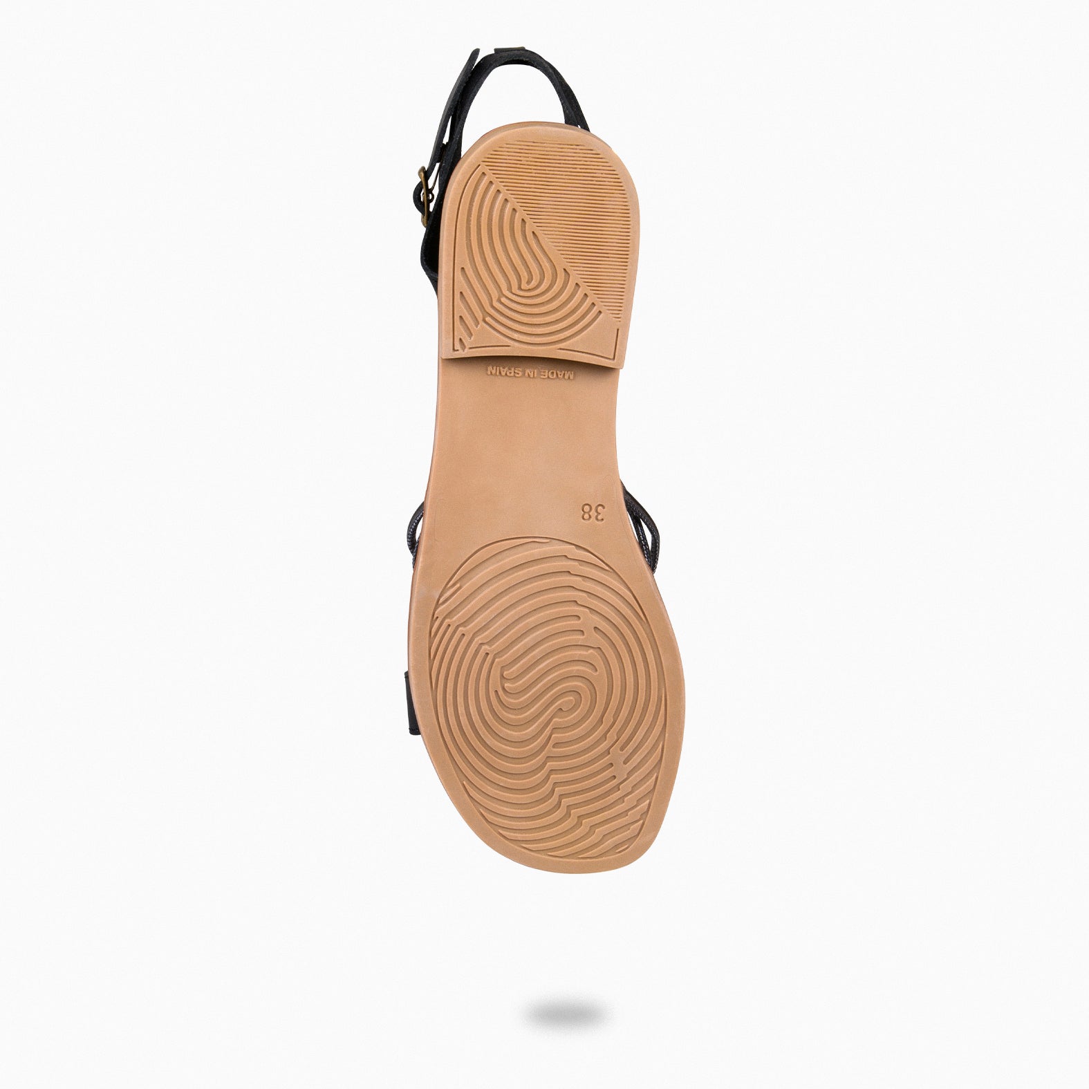 AMONET – Sandalias planas elegantes NEGRO