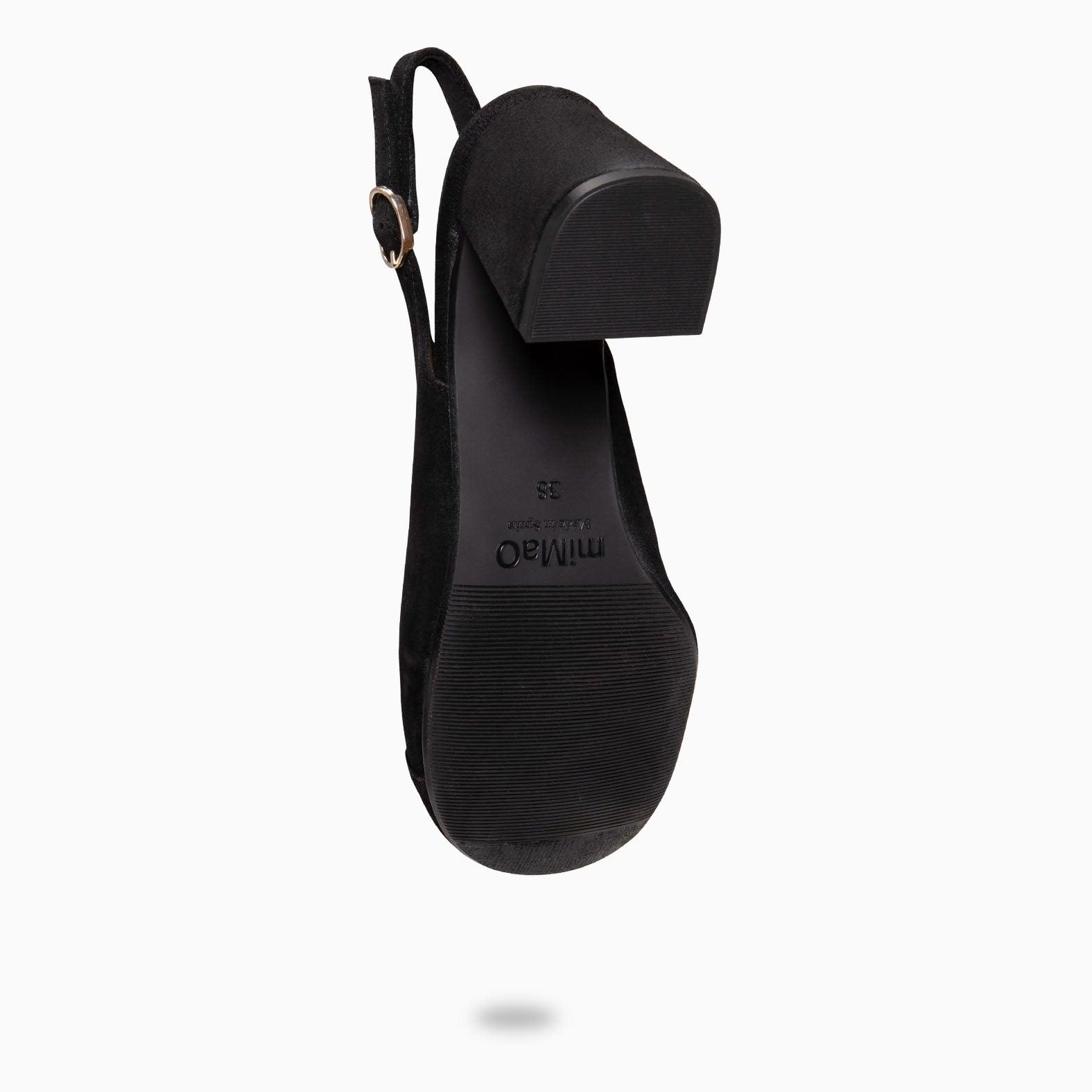 VEGA - Zapato de tacón ancho destalonado NEGRO