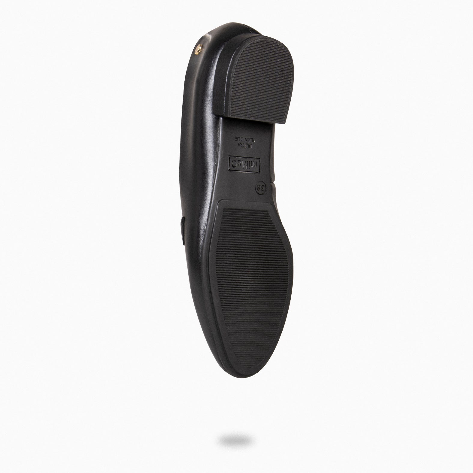 CHAIN - Mocasines planos con adorno metalizado NEGRO