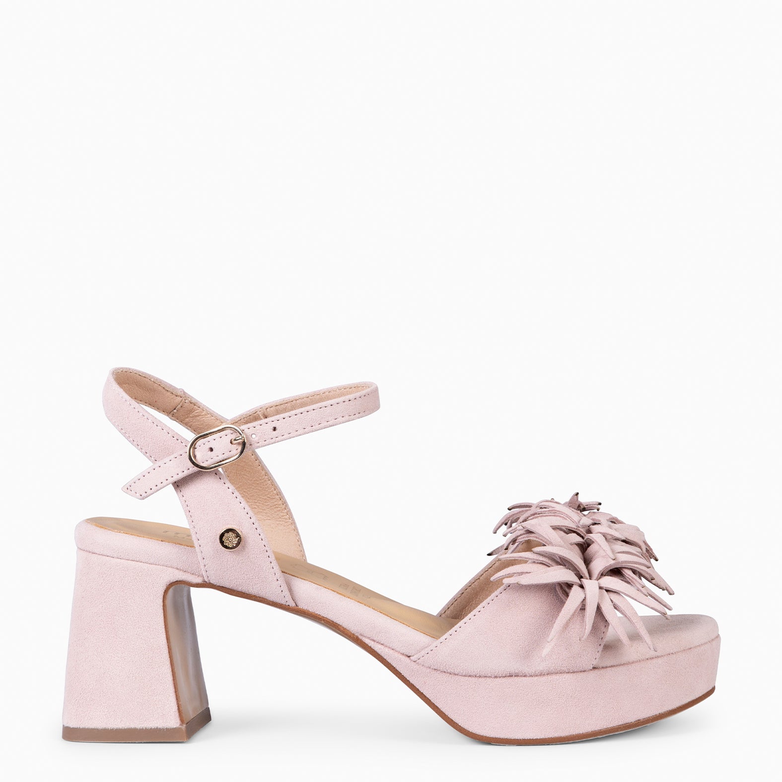 POMPÓN - Sandalias de tacón de vestir ROSA CLARO