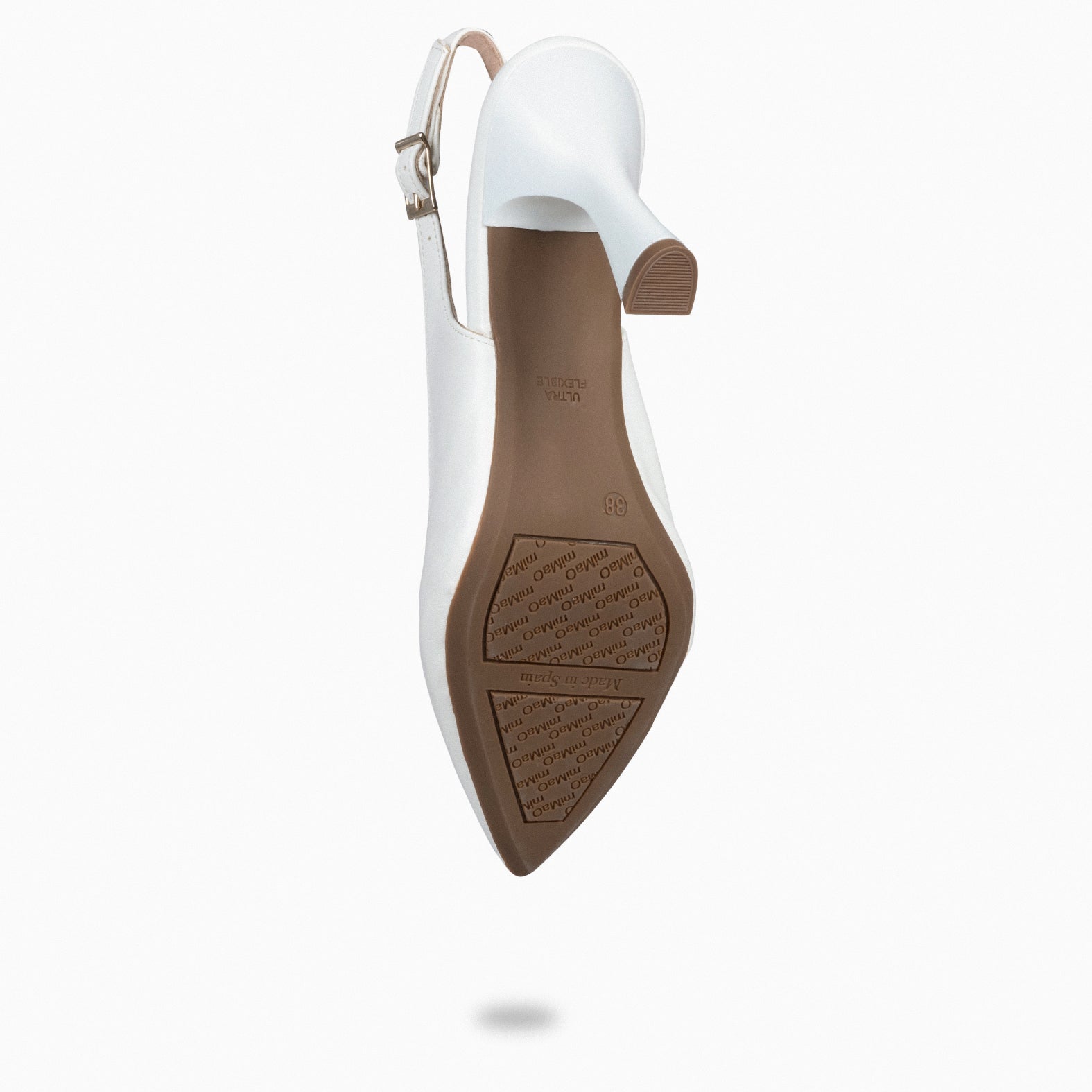 GLAM DESTALONADO - Zapatos de tacón destalonados de napa OFF WHITE